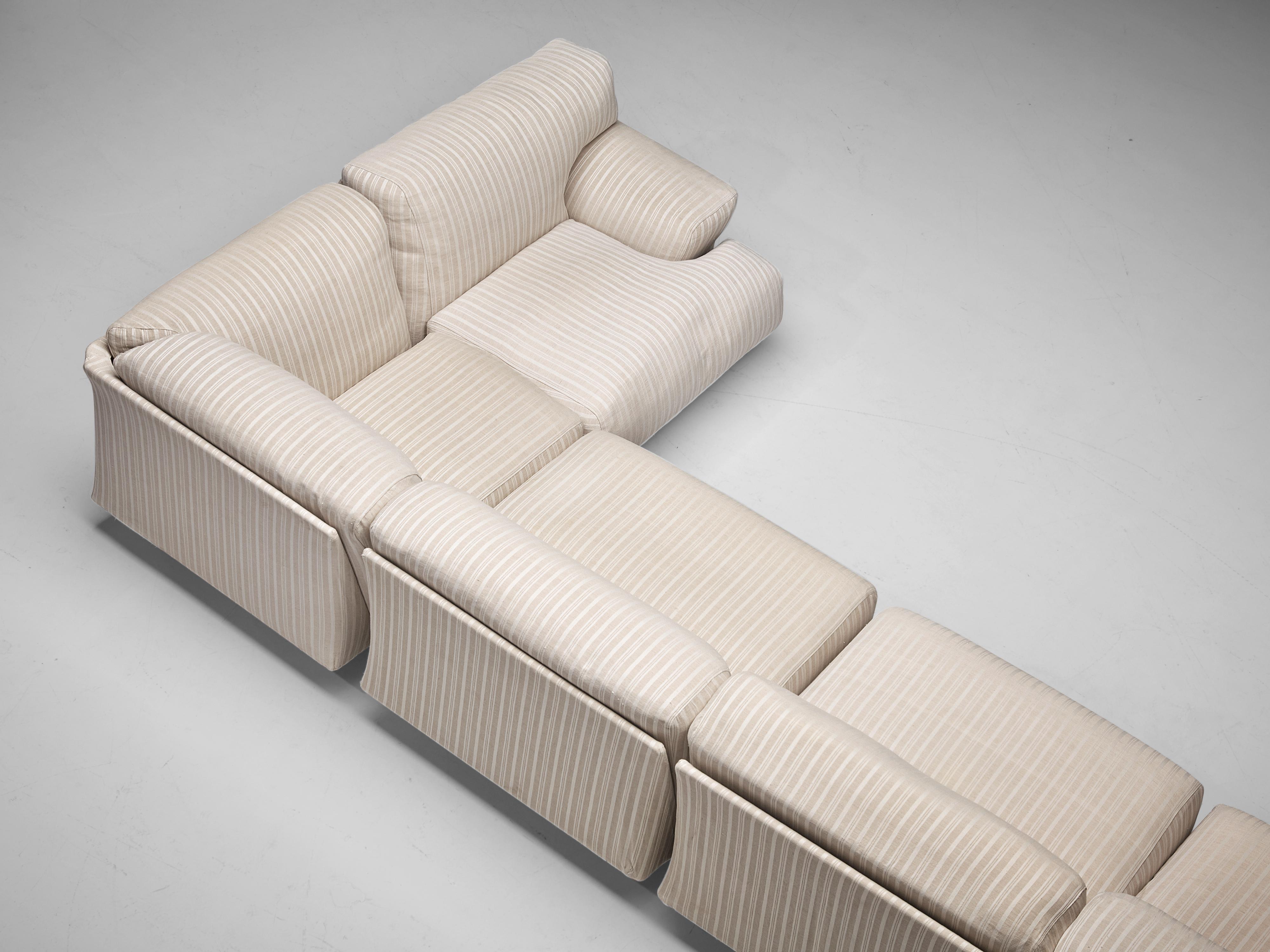 striped sectional