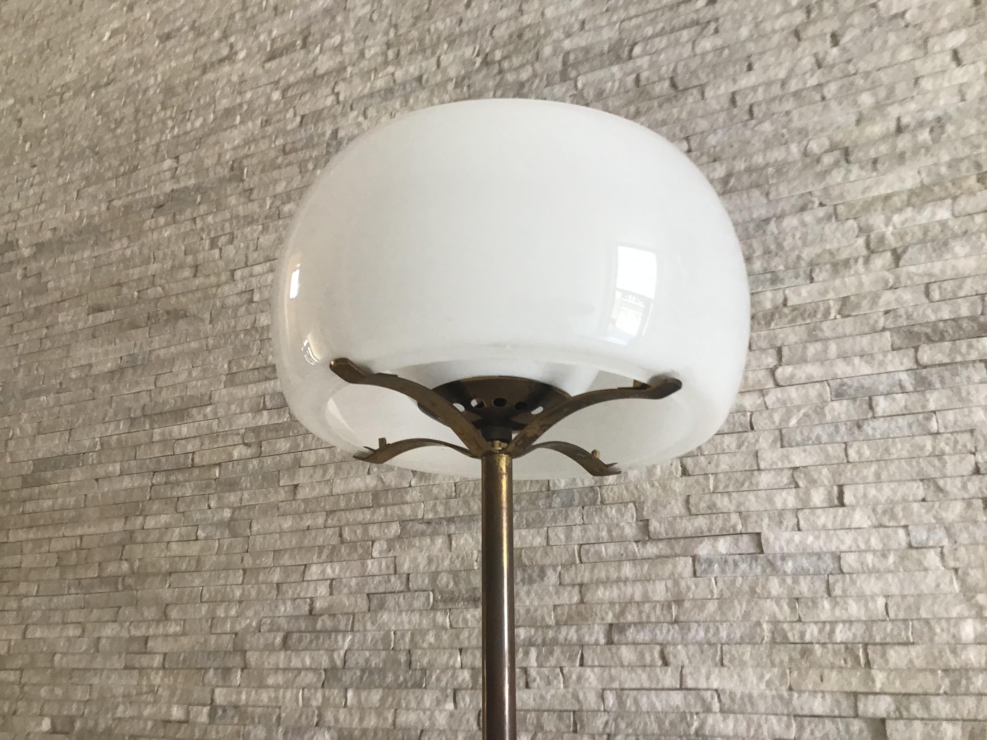 Vico Magistretti #Floor Lamp Brass Glass, 1960, Italy  For Sale 6