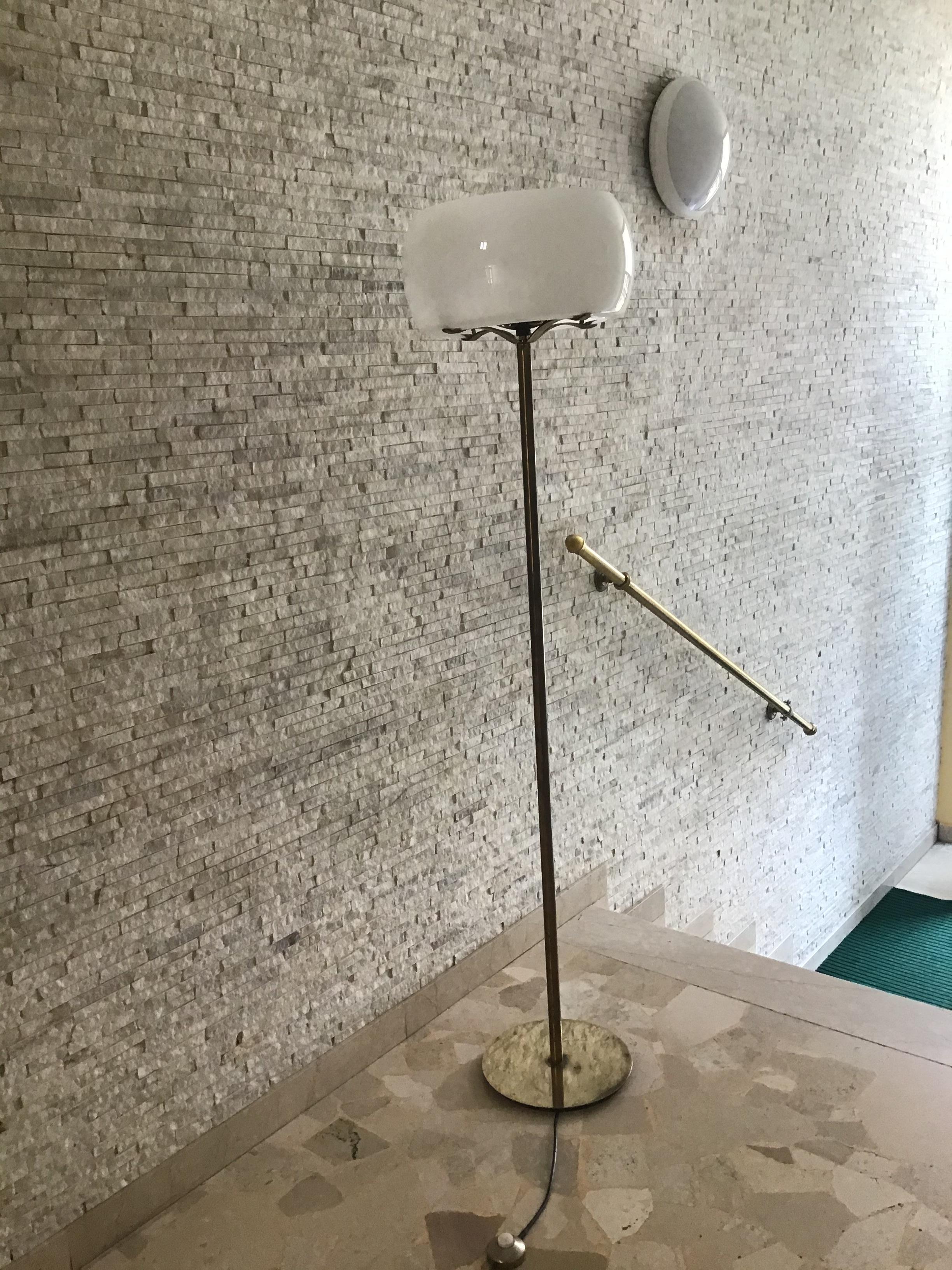 Vico Magistretti #Floor Lamp Brass Glass, 1960, Italy  For Sale 8