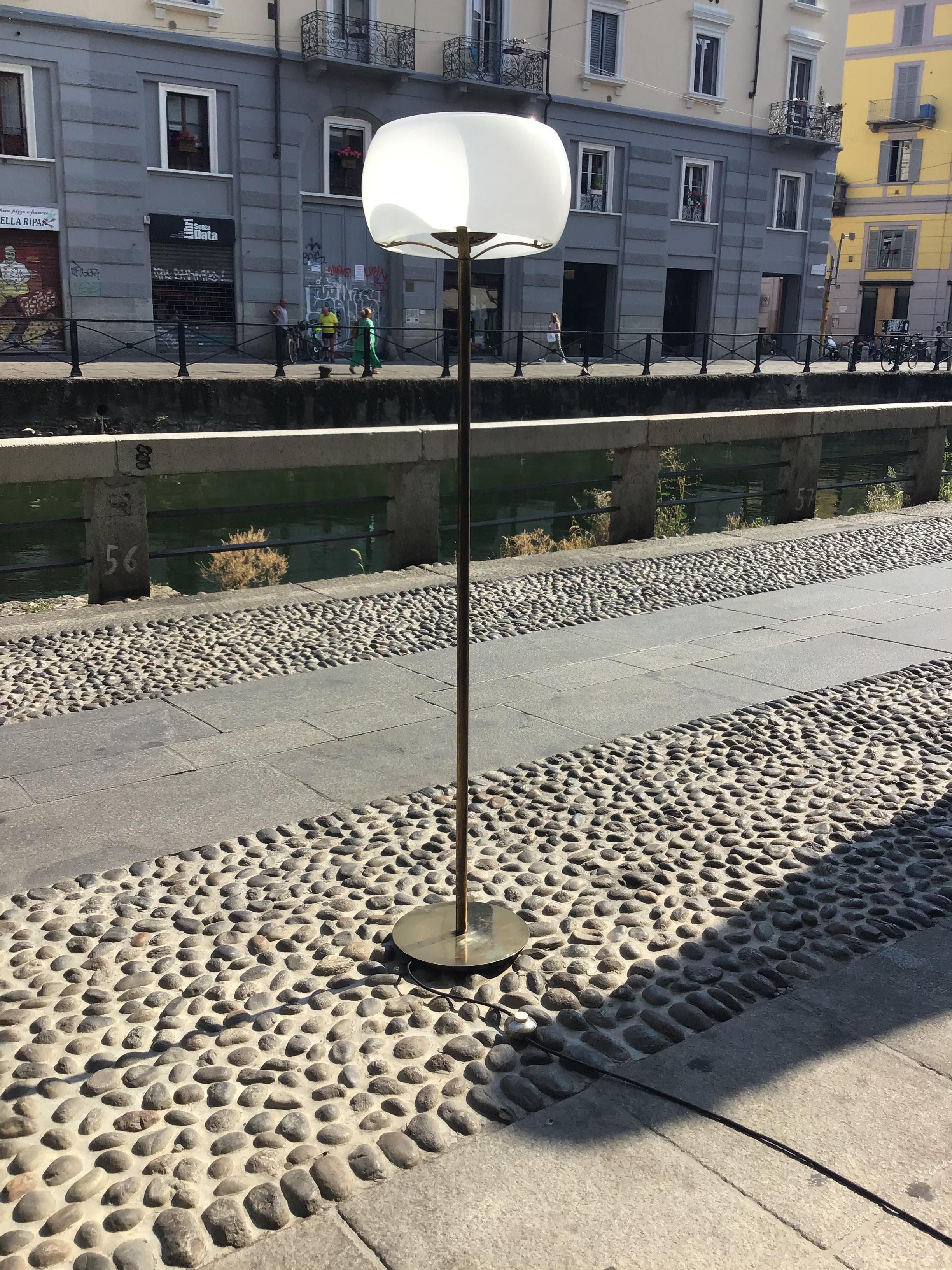 Vico Magistretti #Floor Lamp Brass Glass, 1960, Italy  For Sale 12