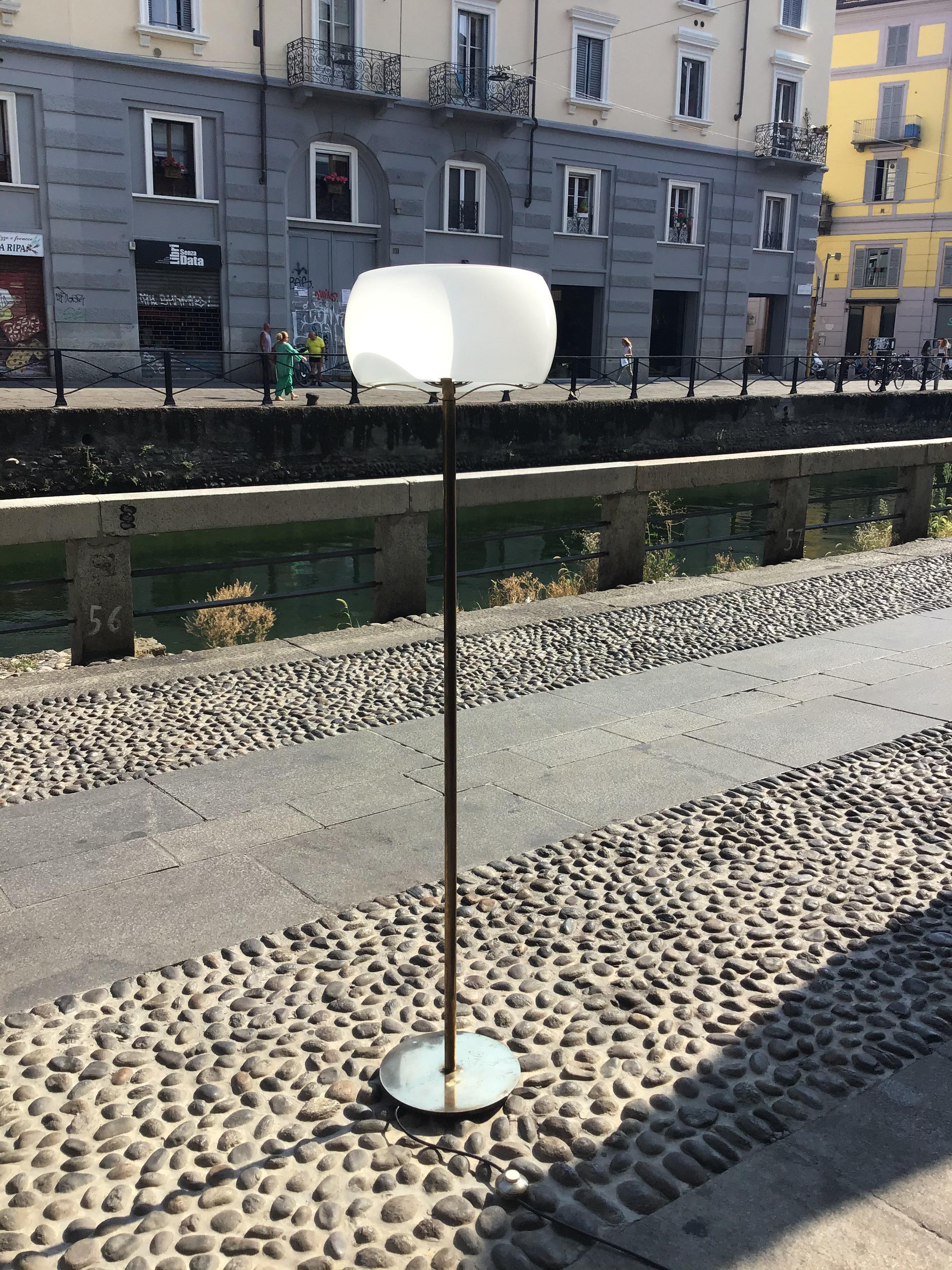 Vico Magistretti #Floor Lamp Brass Glass, 1960, Italy  For Sale 13