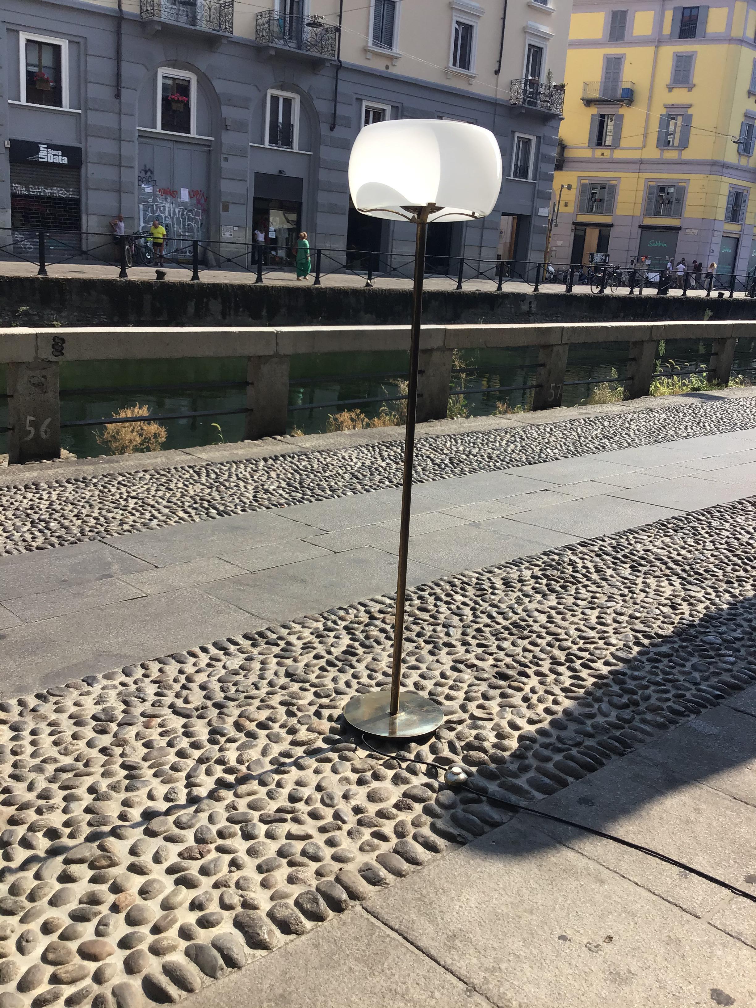 Vico Magistretti #Floor Lamp Brass Glass, 1960, Italy  For Sale 14