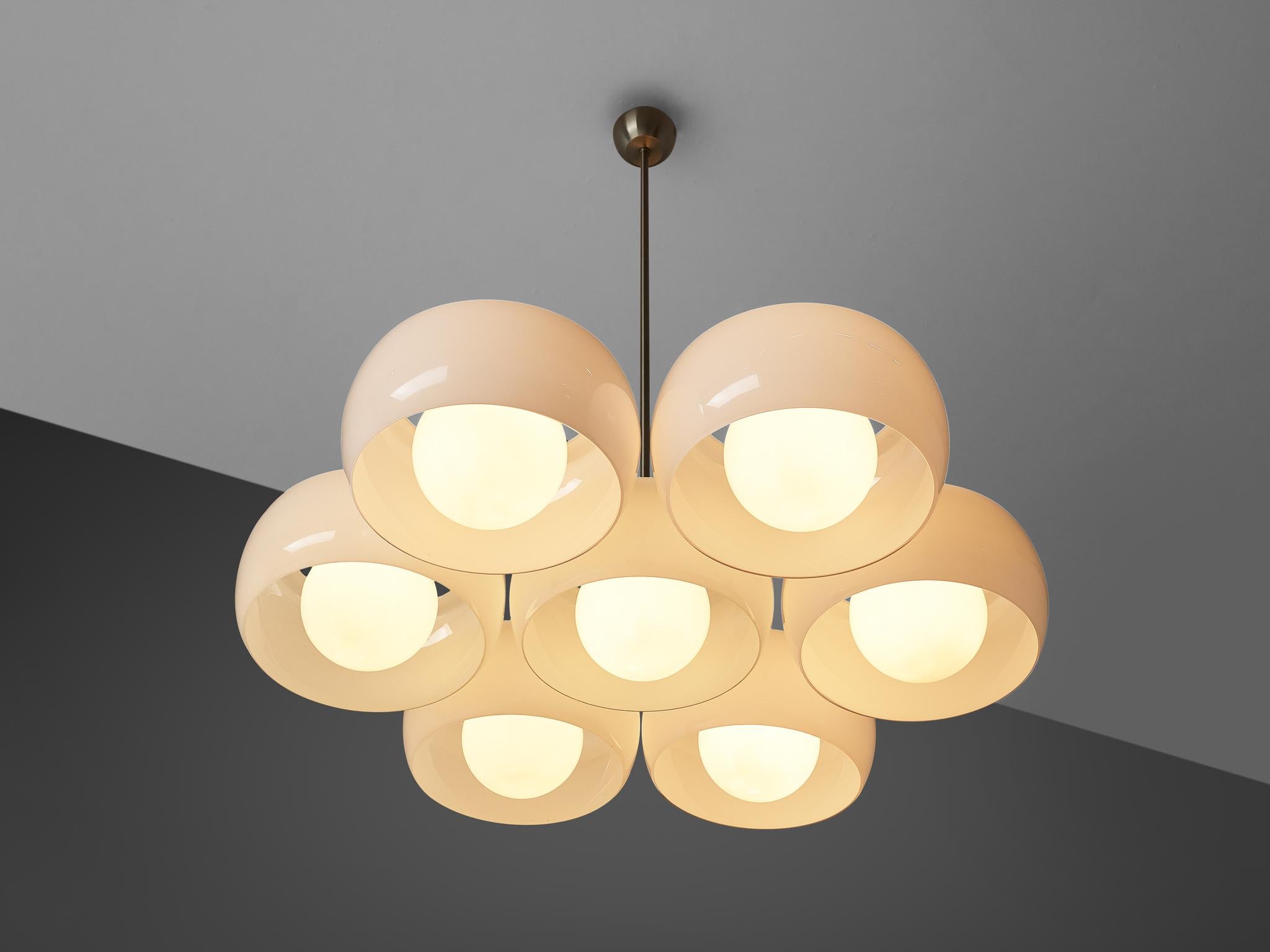 Italian Vico Magistretti for Artemide Chandelier 'Eptaclinio'