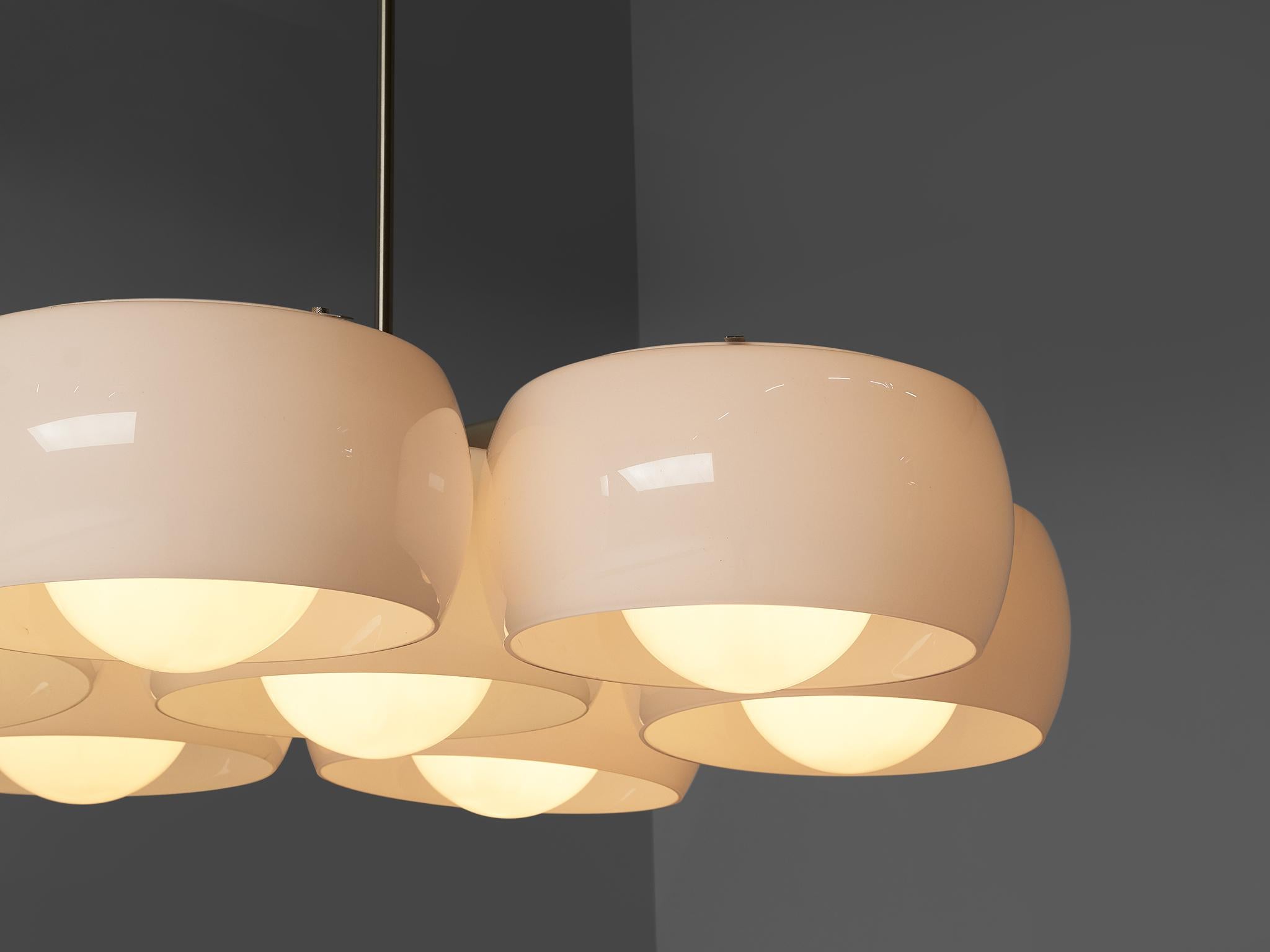 Vico Magistretti for Artemide Chandelier 'Eptaclinio' In Good Condition In Waalwijk, NL