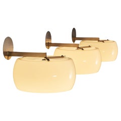 Vico Magistretti per Artemide Clinio Applique in vetro e ottone nichelato