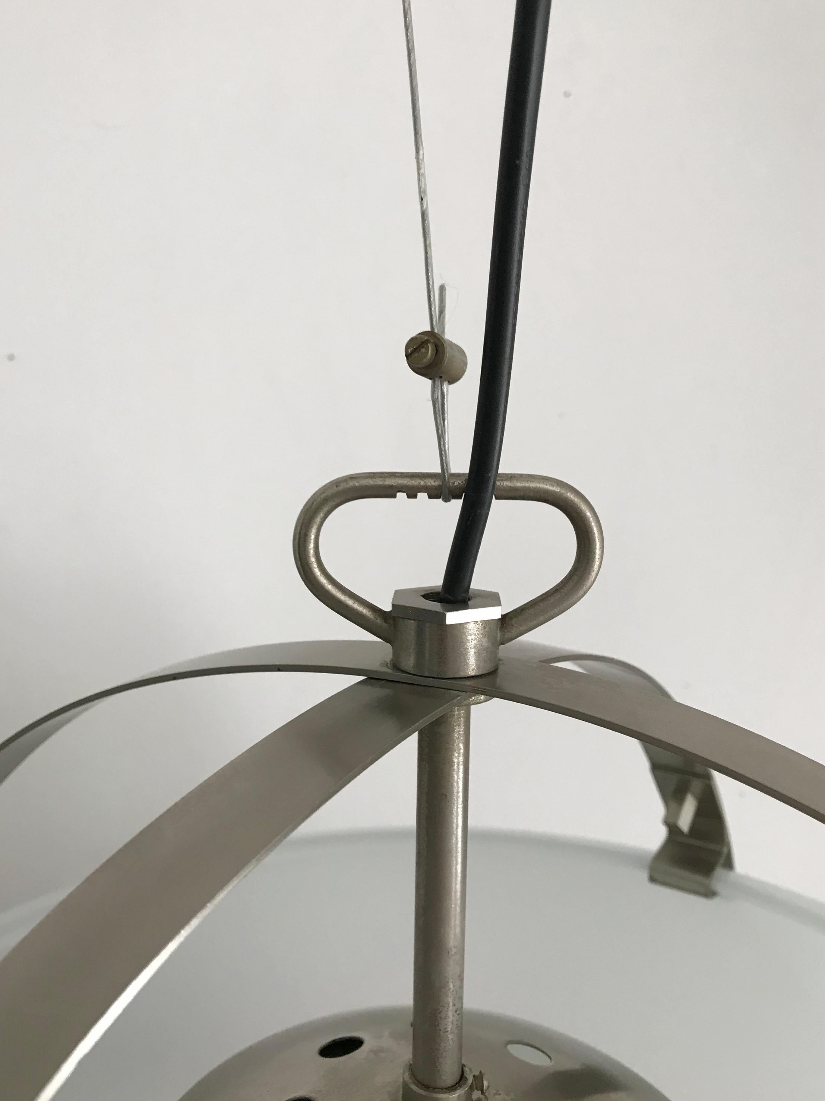 Mid-20th Century Vico Magistretti for Artemide Italian Glass Pendant Lamp Model Omega, 1960
