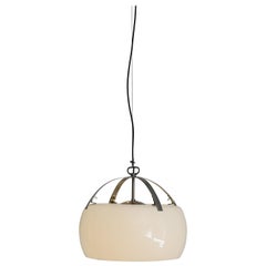 Vico Magistretti for Artemide Italian Glass Pendant Lamp Model Omega, 1960