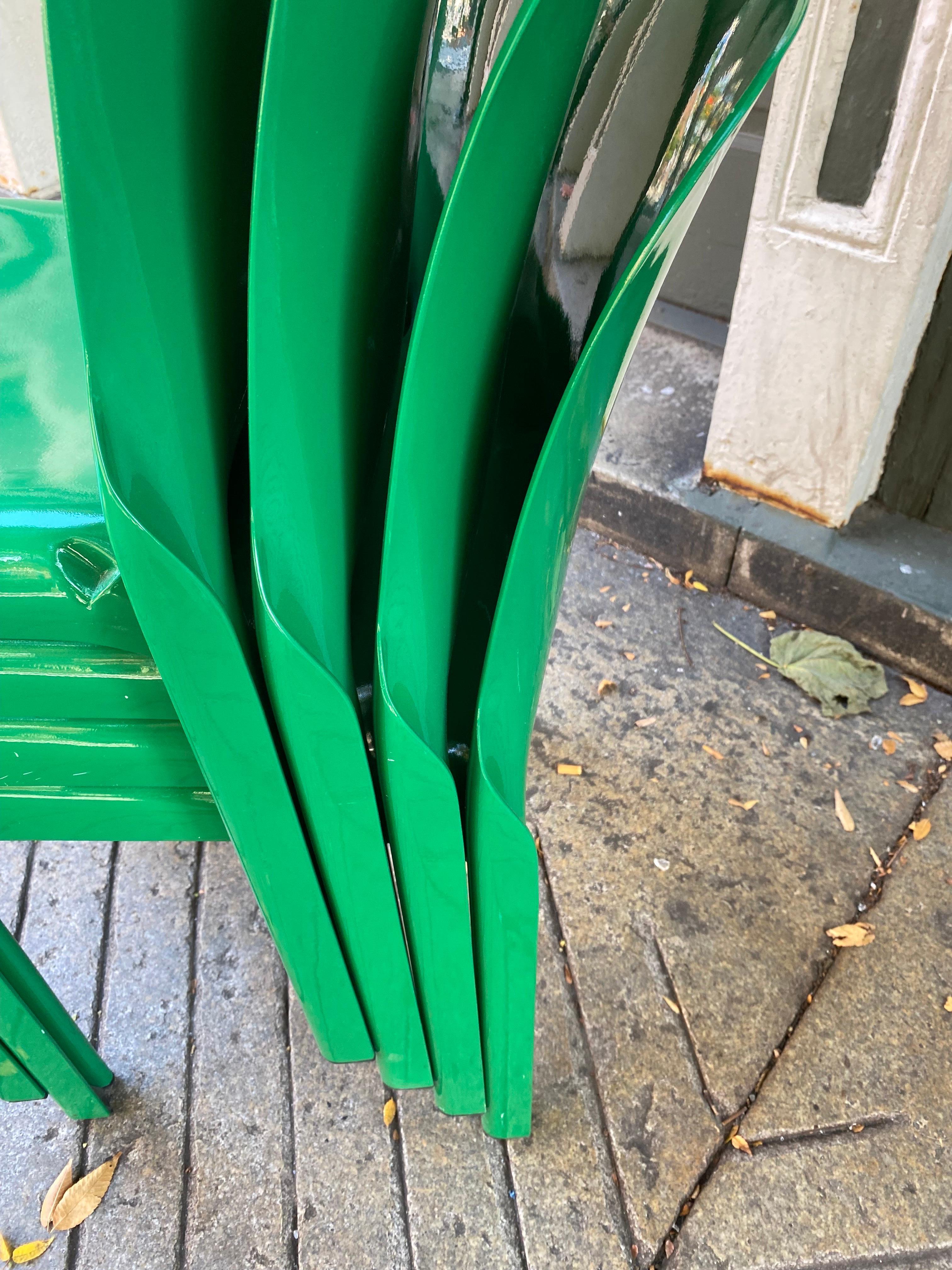 Italian Vico Magistretti for Artemide Selene Stacking Chairs