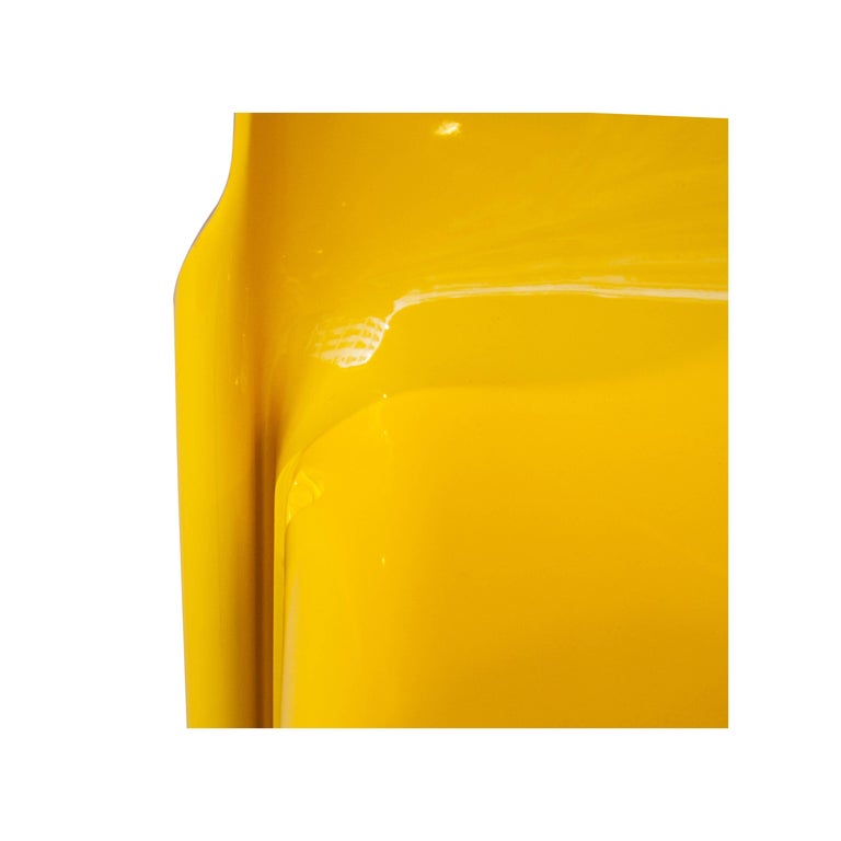 Vico Magistretti for Artemide Set of Four Yellow Selene Chairs, Italia ...