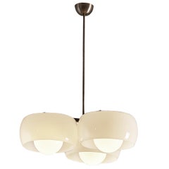 Vico Magistretti for Artemide 'Triclinio' Chandelier in Opaline Glass