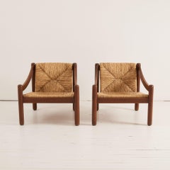 Vico Magistretti for Cassina "Carimate" Chair, Lacquered Beech and Rush, Italy