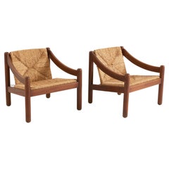 Vico Magistretti for Cassina "Carimate" Chair, Lacquered Beech and Rush, Italy