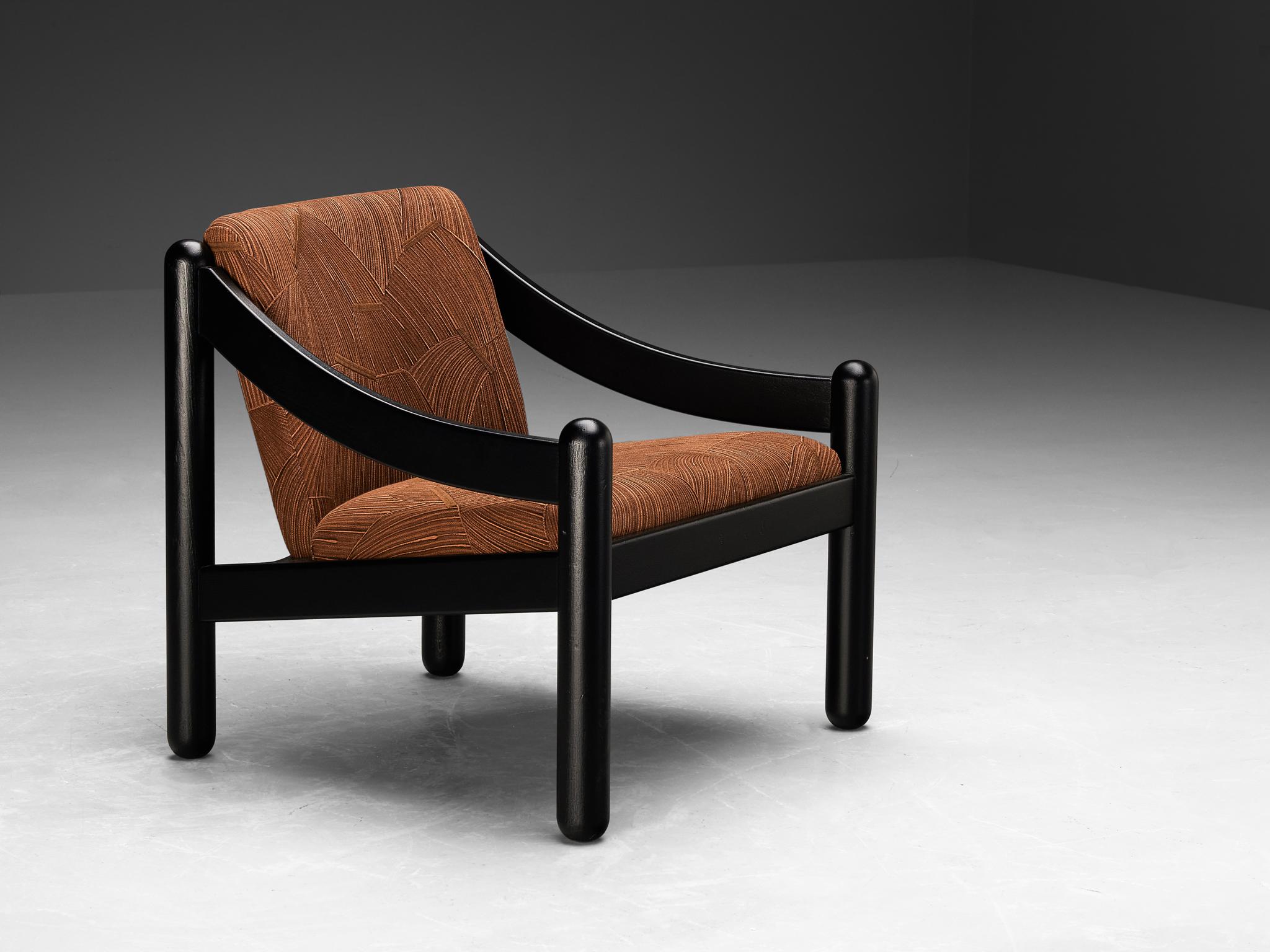 Vico Magistretti for Cassina, ‘Carimate’ lounge chair, lacquered beech, Larsen fabric, Italy, design 1963

The ‘Carimate’ lounge chair is one of Vico Magistretti’s most famous chairs. Originally, the chair had a red color and was designed for the