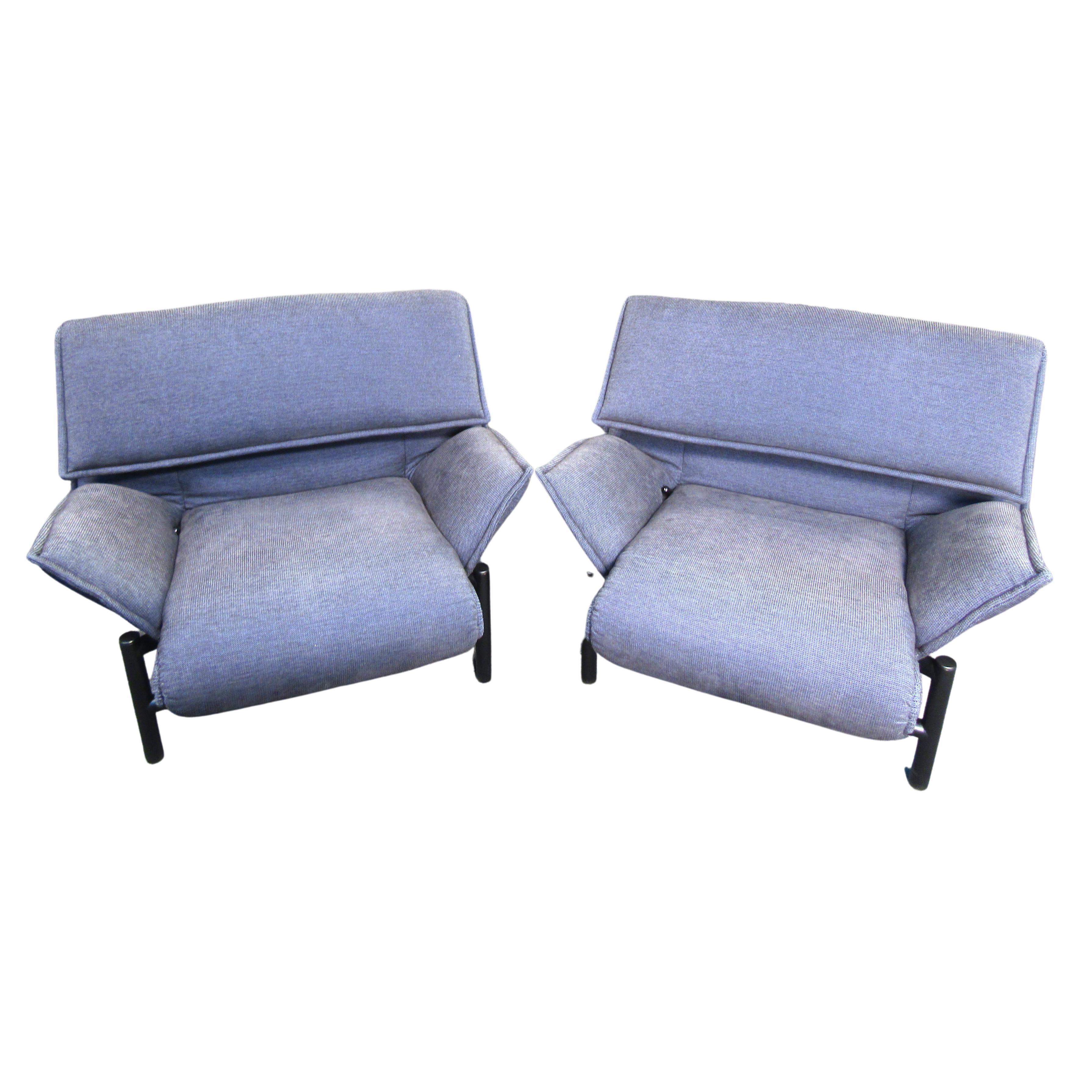Vico Magistretti for Cassina Italian Modern 'Veranda' Lounge Chairs