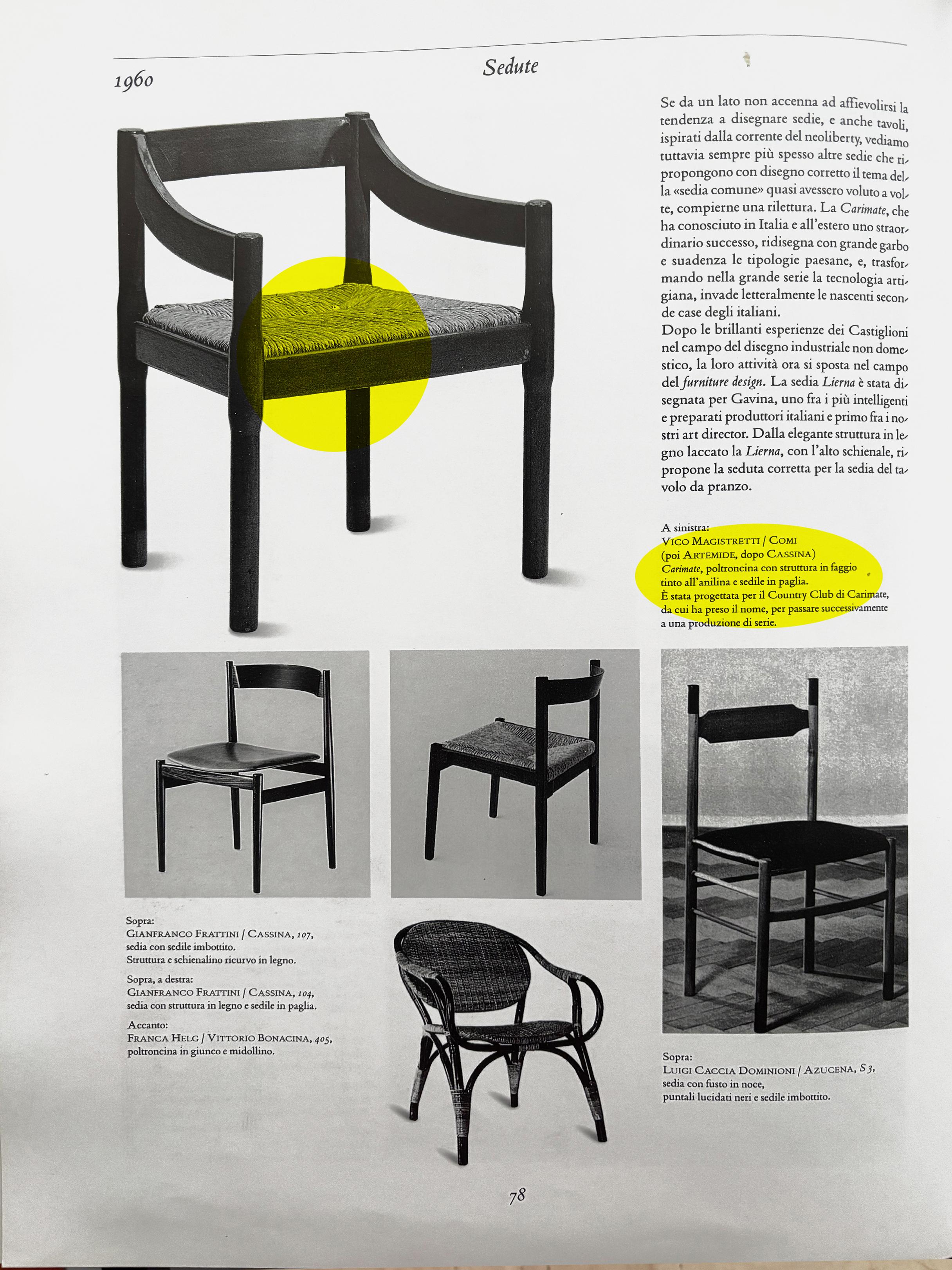 Vico Magistretti For Cassina Italian Six Red Dining Chairs Carimate Serie, 1960s For Sale 14