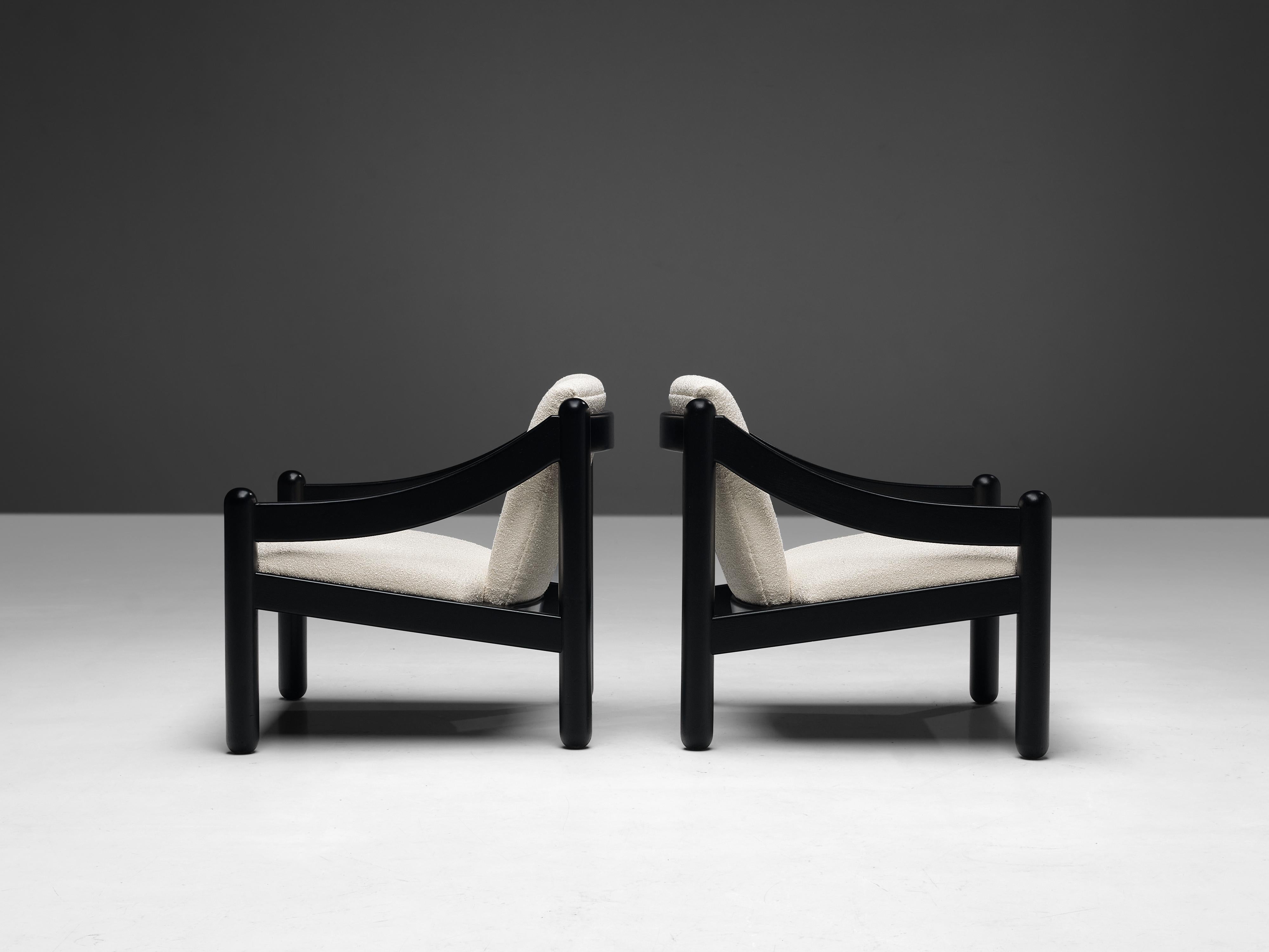 Vico Magistretti for Cassina Pair of ‘Carimate’ Lounge Chairs For Sale 2