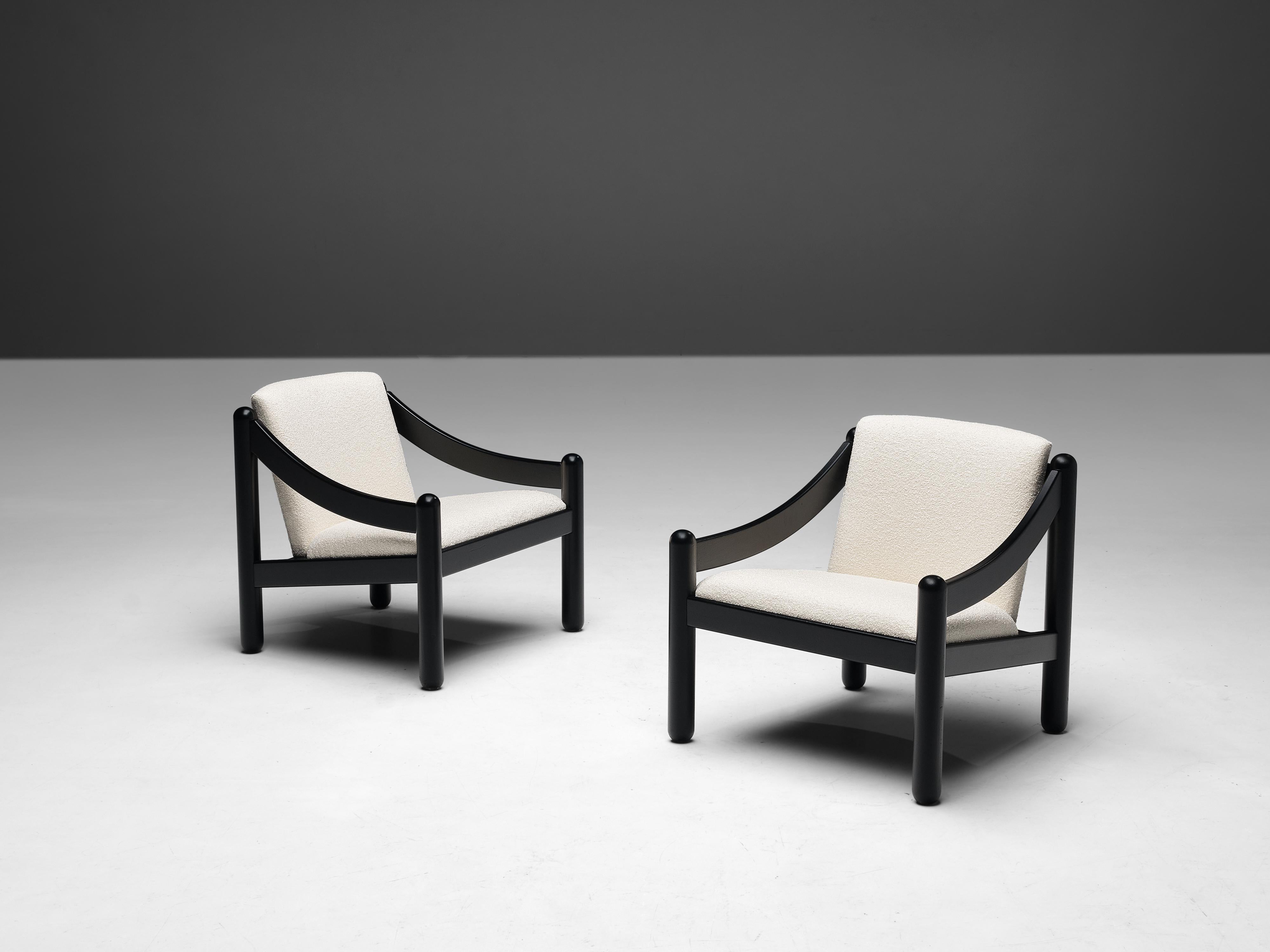 Vico Magistretti for Cassina Pair of ‘Carimate’ Lounge Chairs In Good Condition For Sale In Waalwijk, NL