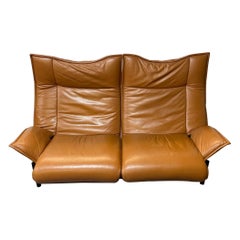 Canapé deux places en cuir Vico Magistretti pour Cassina Veranda, style italien moderne