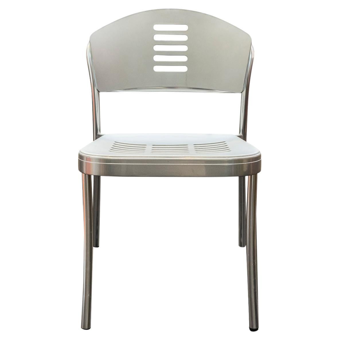 Vico Magistretti for Kartell,
Set of Four Chairs, Model MAUNA-KEA 4806,
Aluminum structure,
Italy, 1990.

Measures: Width 45 cm, Depth 55 cm, Height 77,5 cm.

Vico Magistretti (October 6, 1920 – September 19, 2006) was an Italian industrial