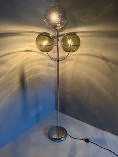 Vico Magistretti for Oluce- monumental Lyndon indoor floorlamp -murano-1977