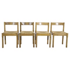 Vico Magistretti 'Carimate' dining chairs produced by Mario Luigi Comi 1960s