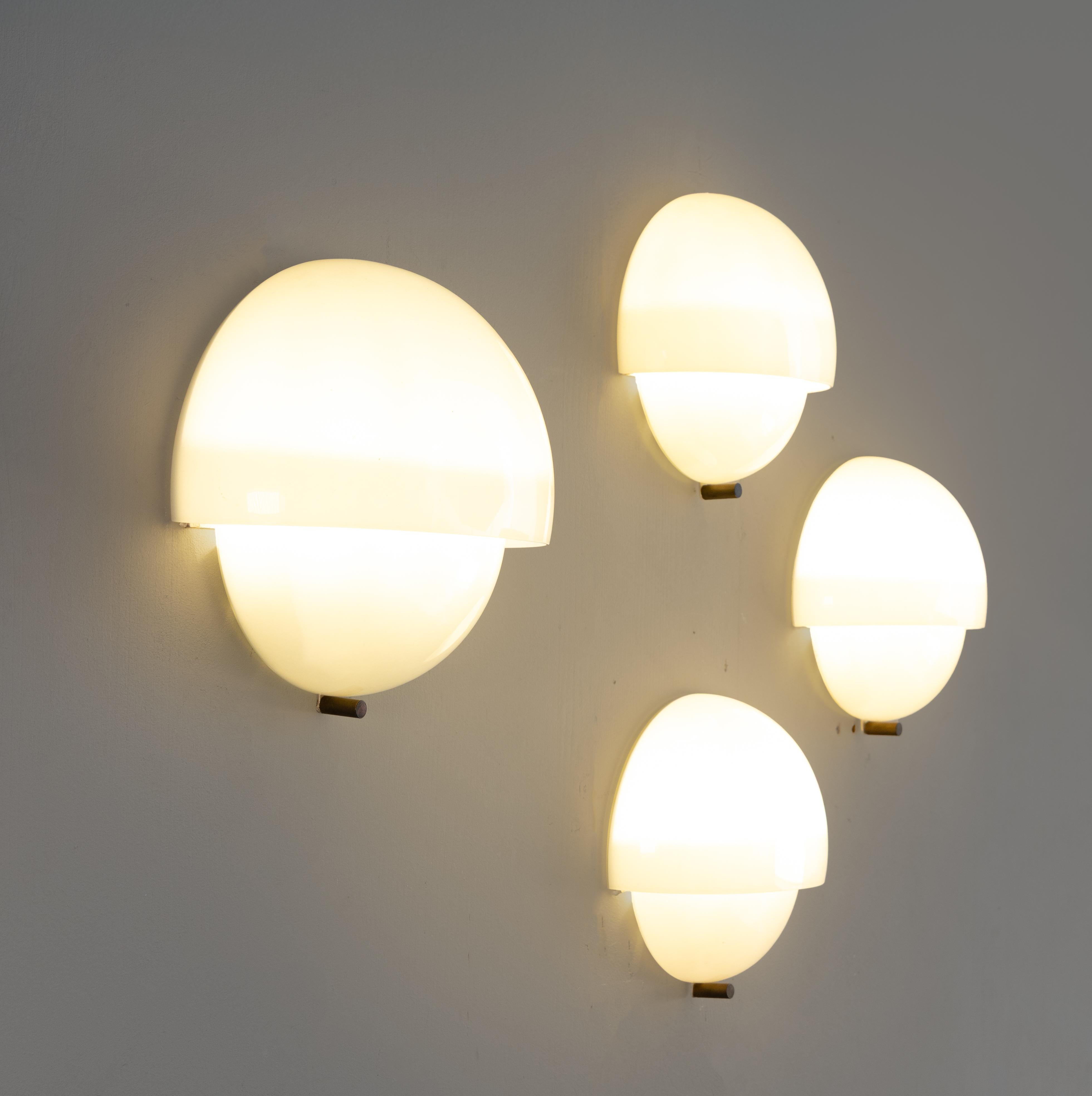 Murano Glass Vico Magistretti Grande Mania wall lamp, set of 3 For Sale