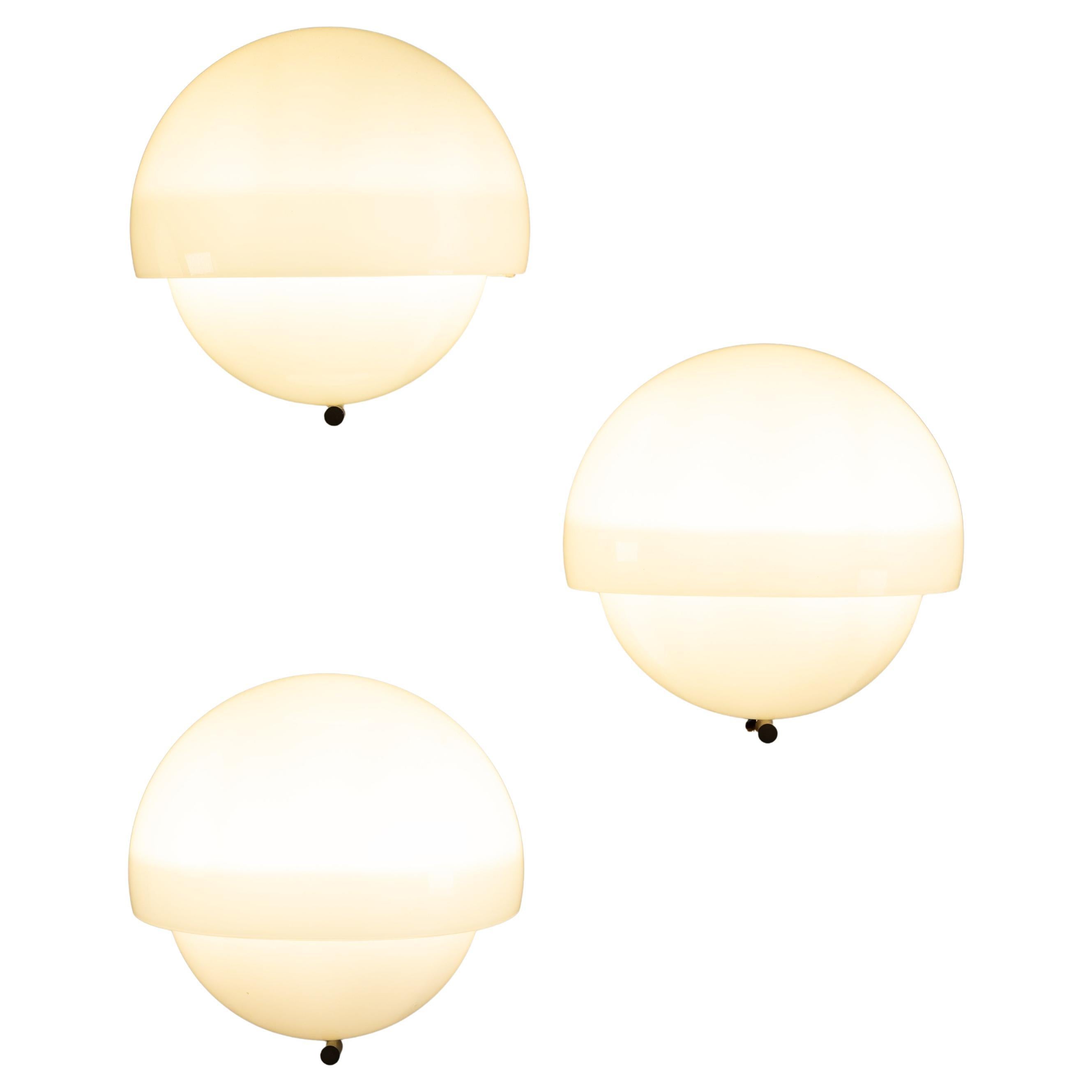 Vico Magistretti Grande Mania wall lamp, set of 3 For Sale