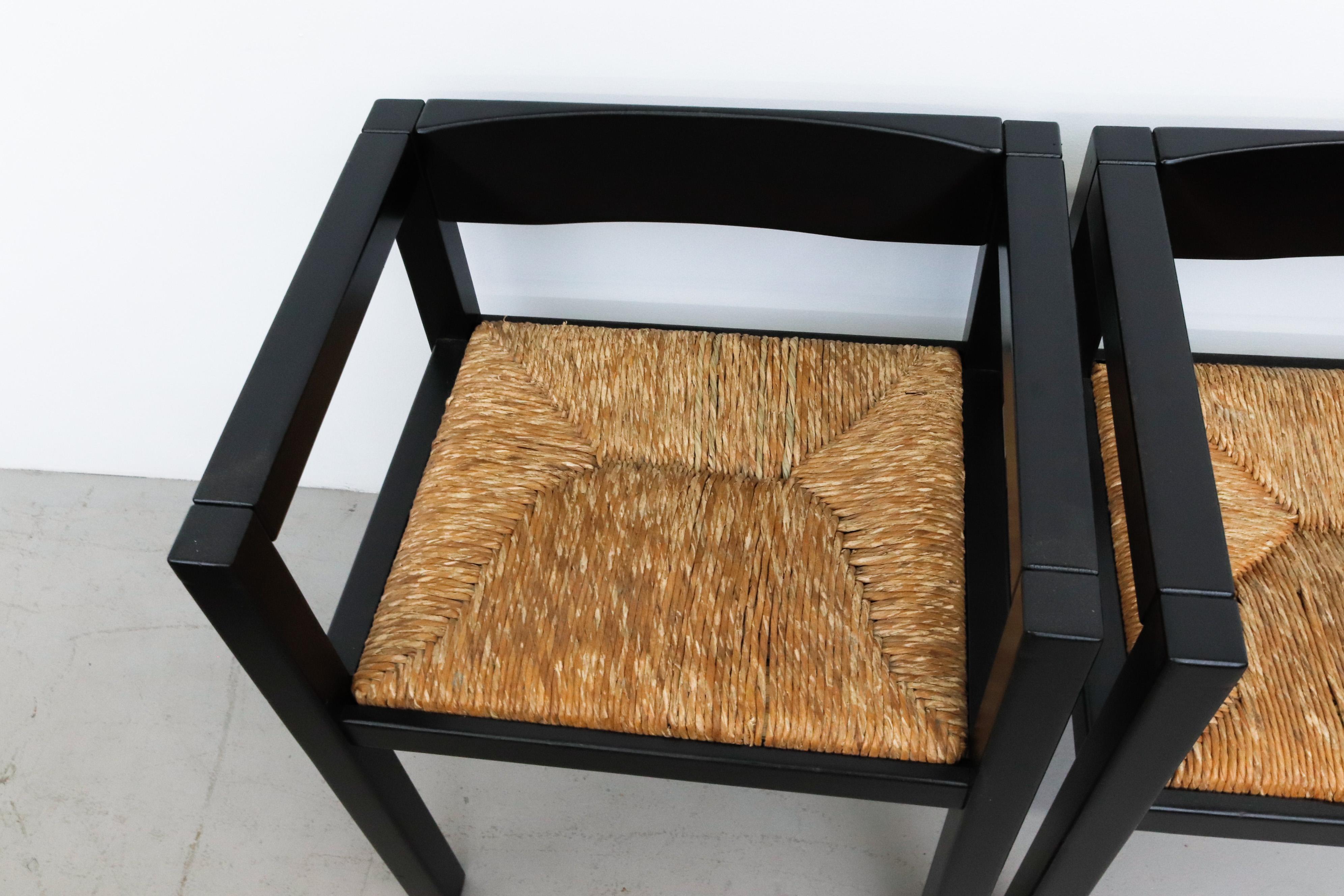 Vico Magistretti Inspired Modernist Two Tone Dining Set 7