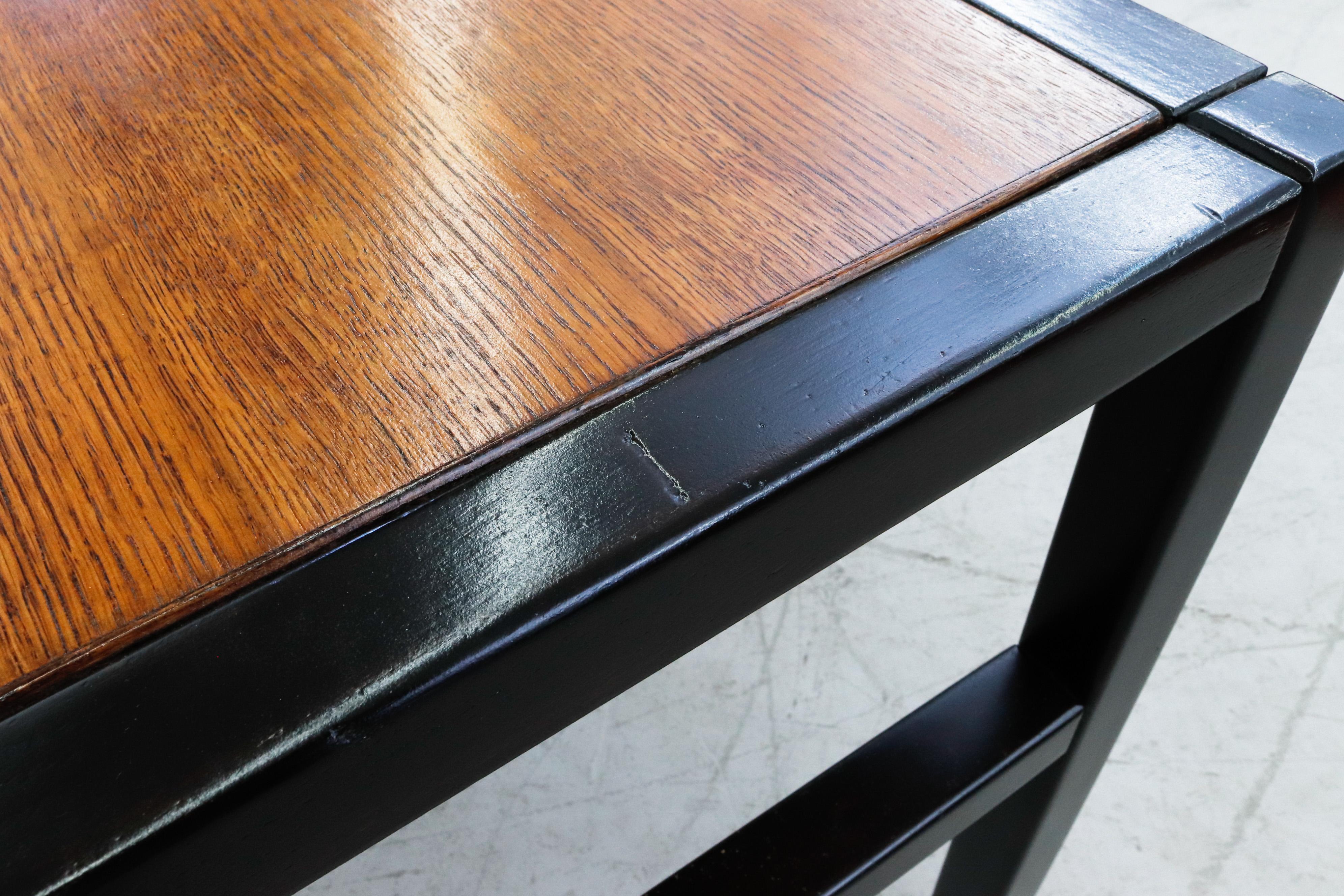 Mid-20th Century Vico Magistretti Inspired Modernist Two Tone Dining Set