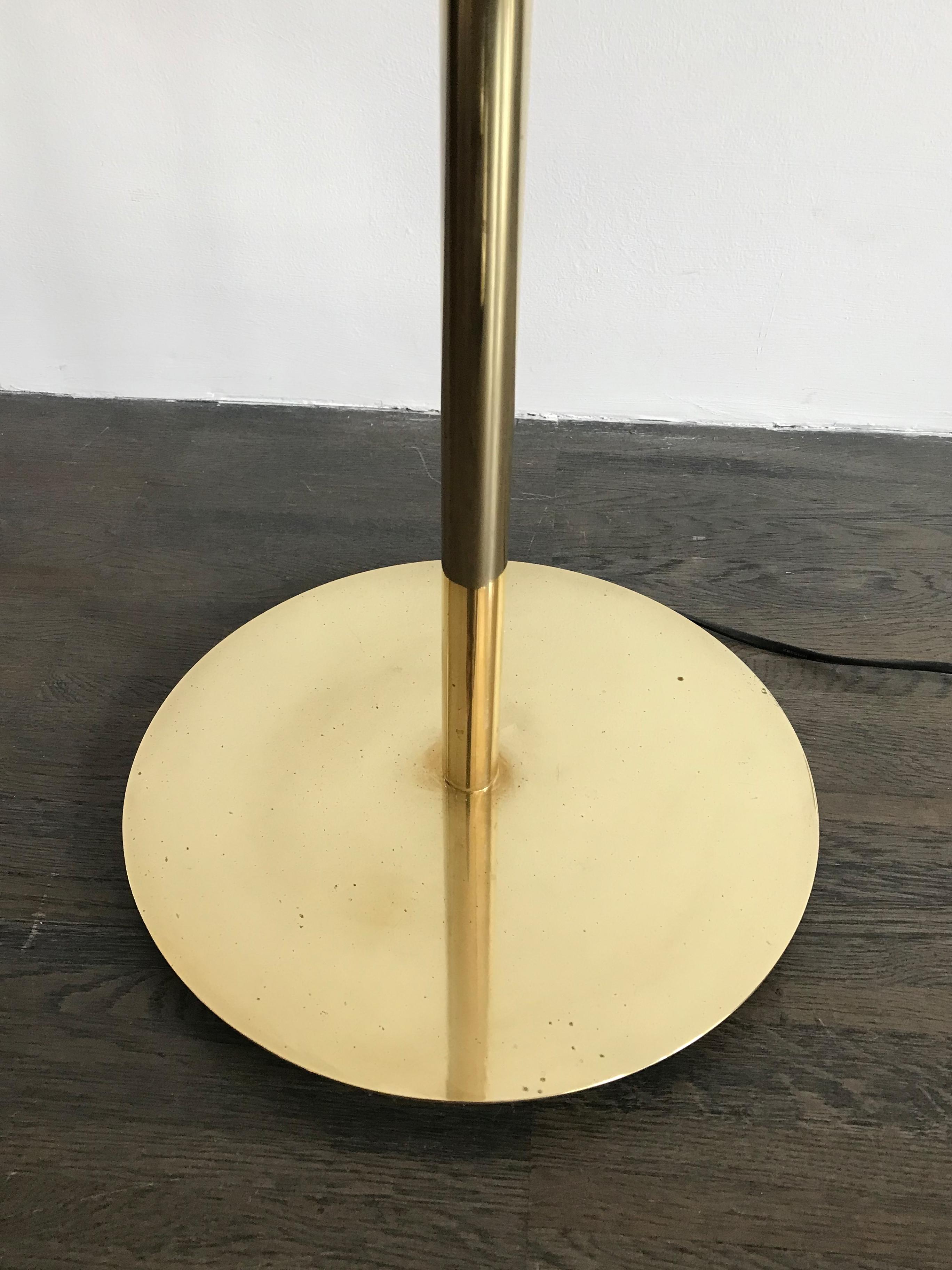Vico Magistretti Italian Clitunnio Brass Glass Floor Lamp for Artemide, 1960s For Sale 6