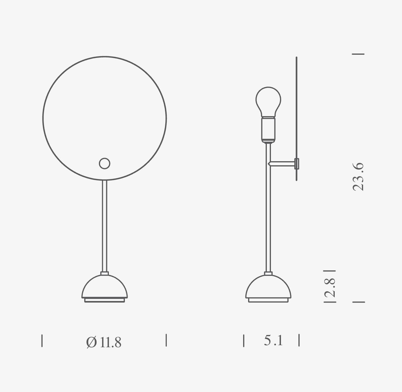 Contemporary Vico Magistretti 'Kuta' Table Lamp for Nemo in White For Sale