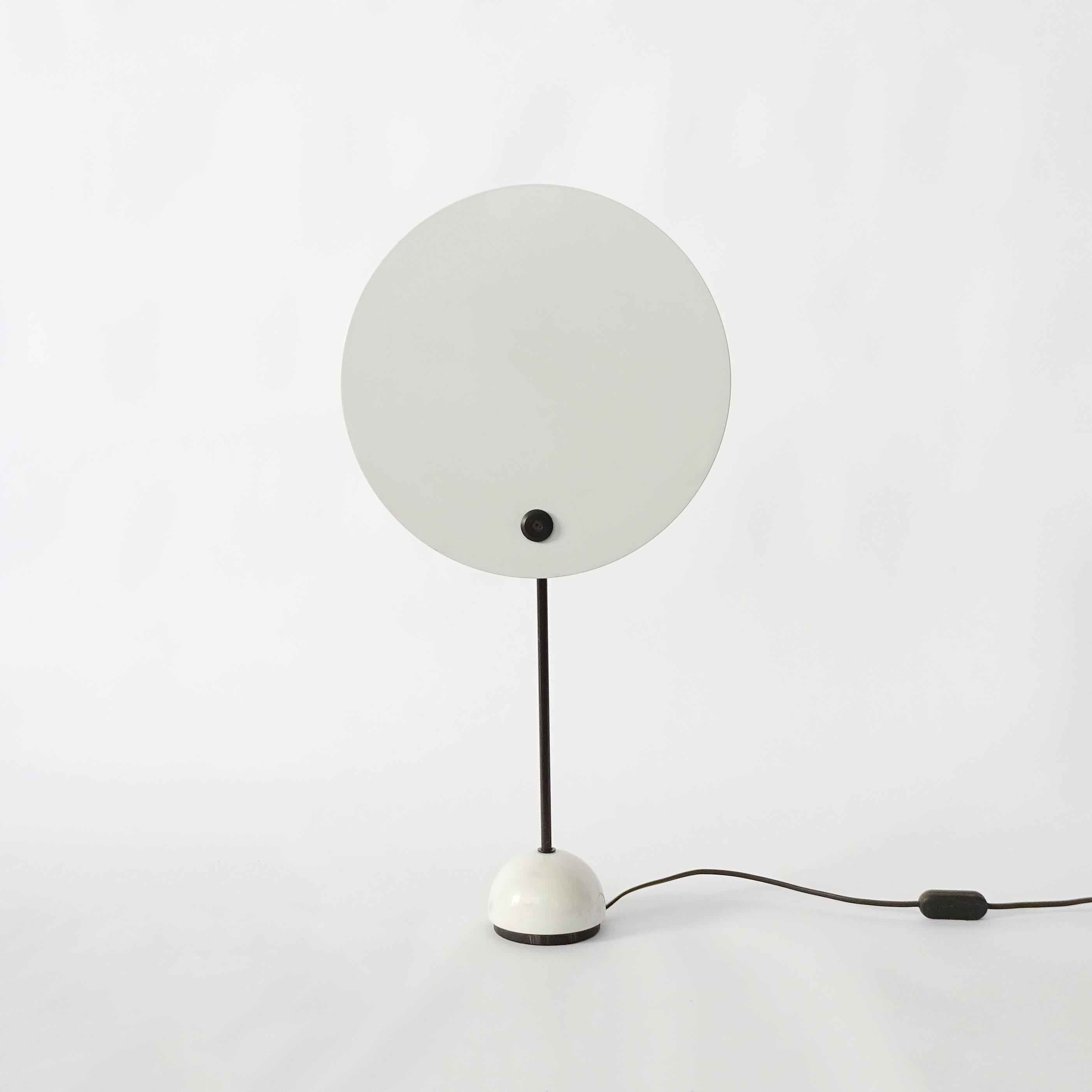 Minimalistic Kuta table lamp by Vico Magistretti for Oluce, Italy, 1980s.