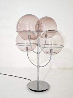 Vico Magistretti Lyndon Floor Lamp, glass and chrome-plated metal, Italy, 1977