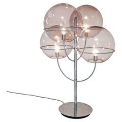 Vico Magistretti Lyndon Floor Lamp, glass and chrome-plated metal, Italy, 1977