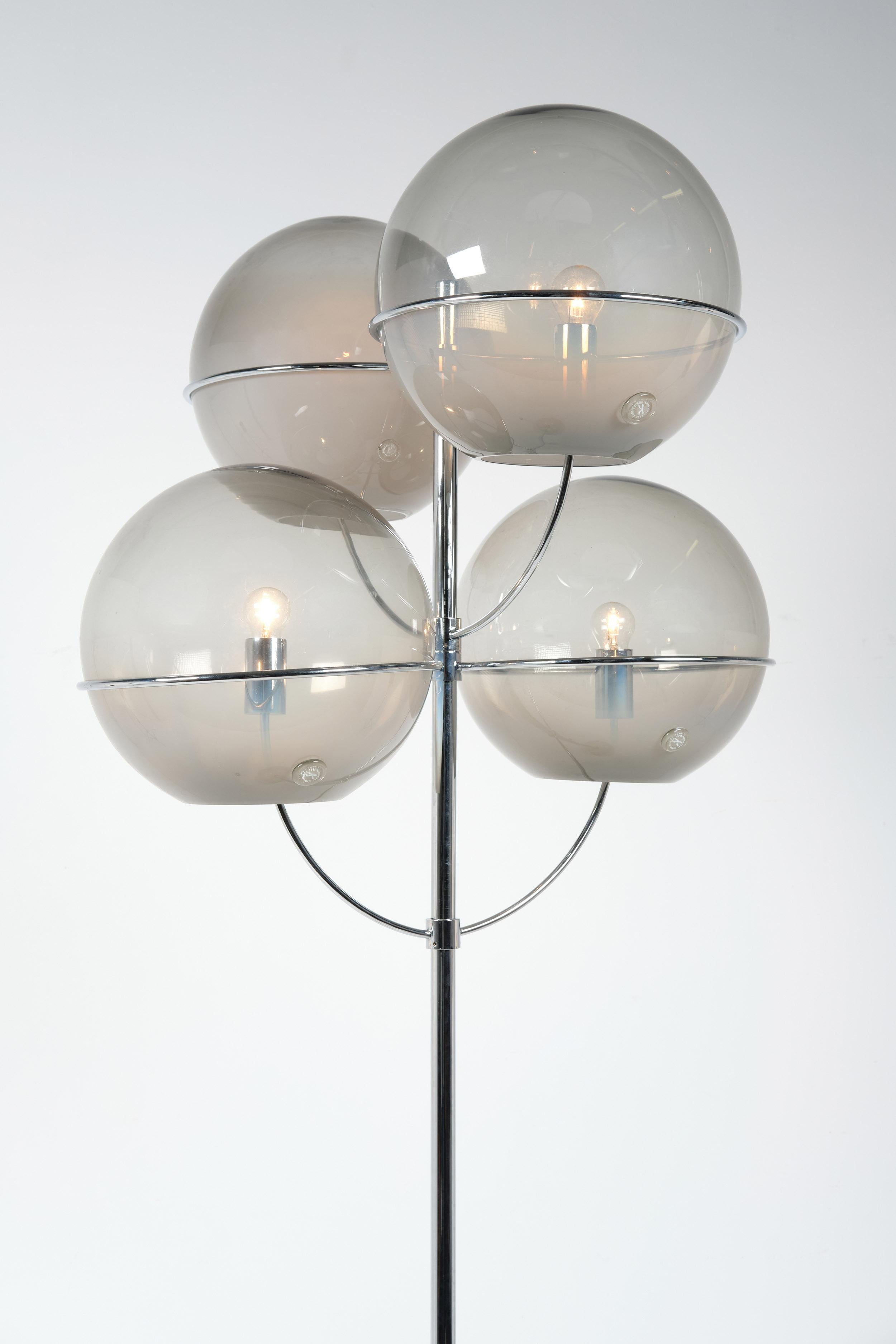 Metal Vico Magistretti 'Lyndon' Floor Lamp by Knoll and Colleoni, 1970 circa