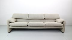 Vico Magistretti "Maralunga" 3-seater re-upholstered sofa For Cassina