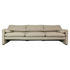Vico Magistretti "Maralunga" 3-seater re-upholstered sofa For Cassina