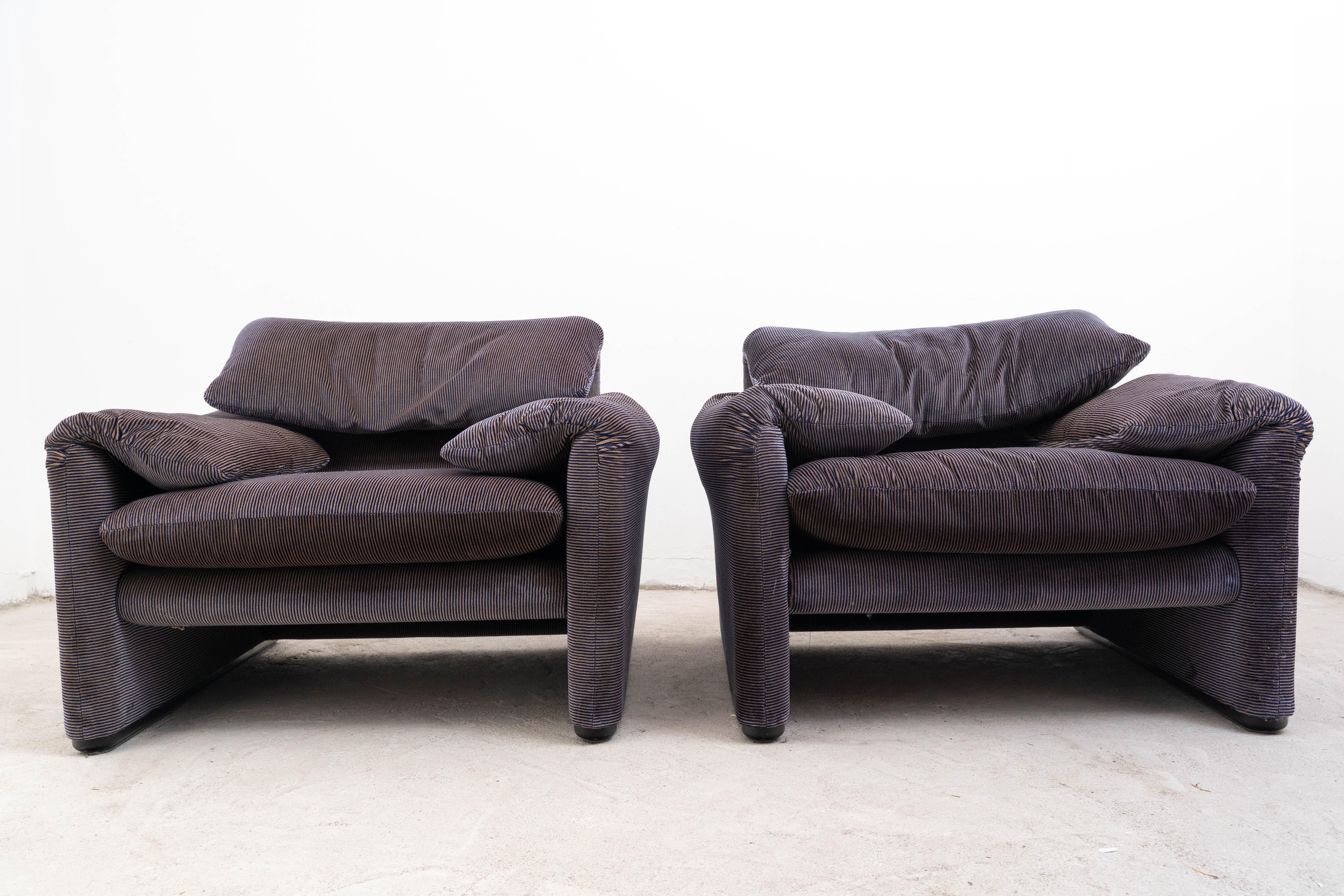 Mid-Century moderno Vico Magistretti - Poltrone Maralunga - Cassina in vendita