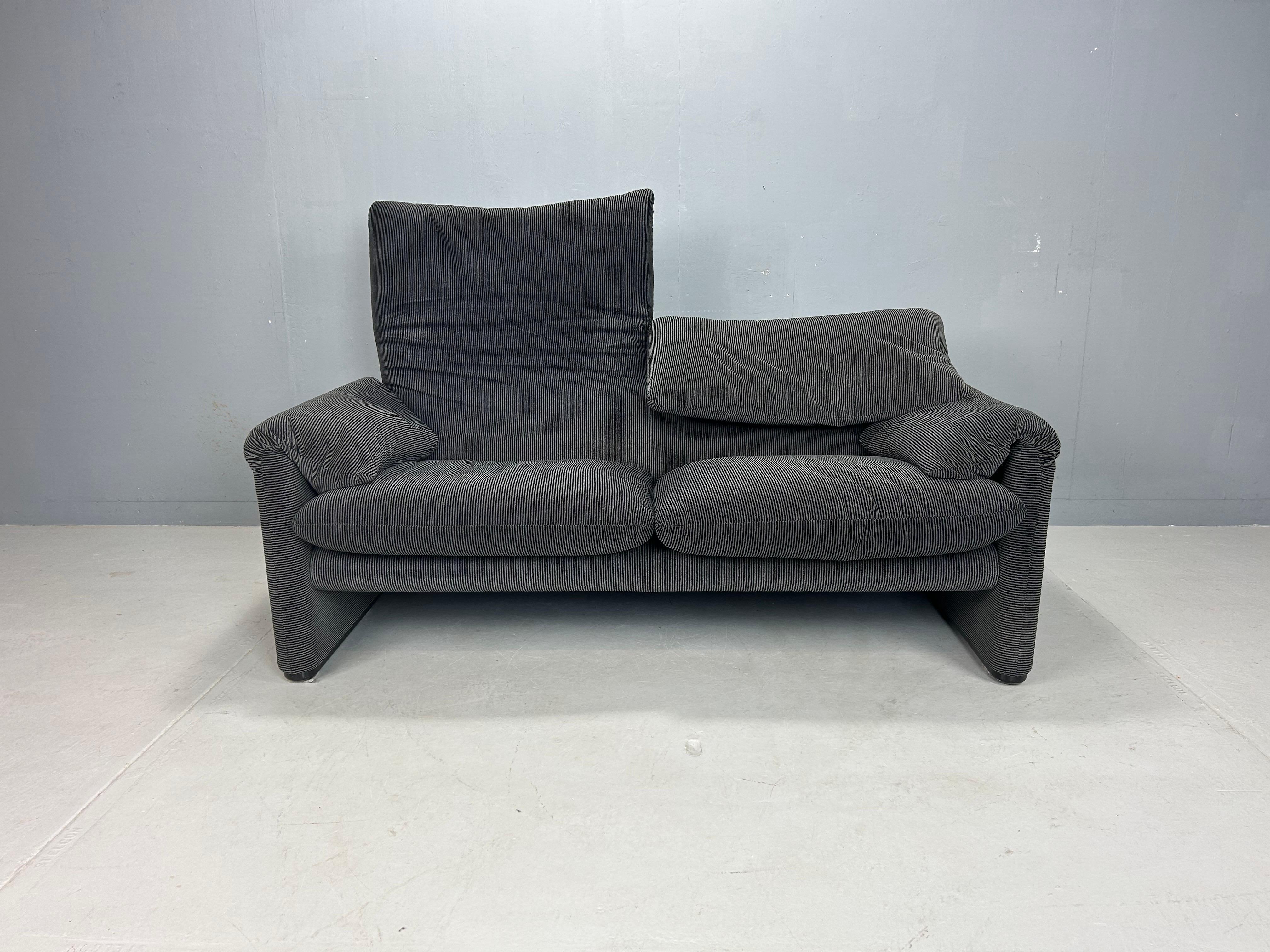 If it's classic Italian style you're after, look no further!

Maralunga Set inluding a 2-seater Sofa and a Lounge Chair designed 1973 by Vico Magistretti for Cassina. The sofa and Chair features folding back rests cushions that can be folded down,