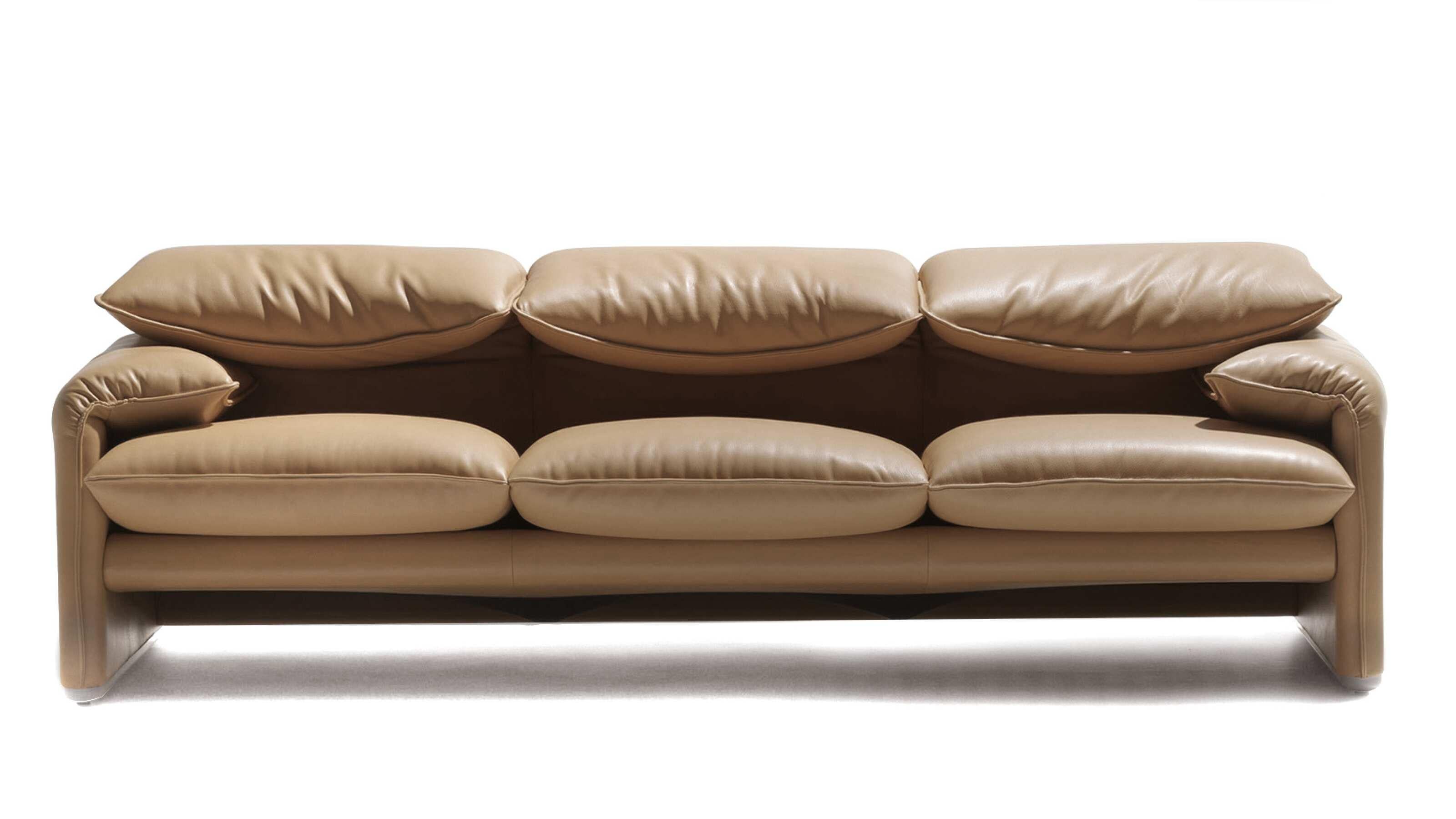 Vico Magistretti Maralunga Zweisitziges Sofa für Cassina im Angebot 4
