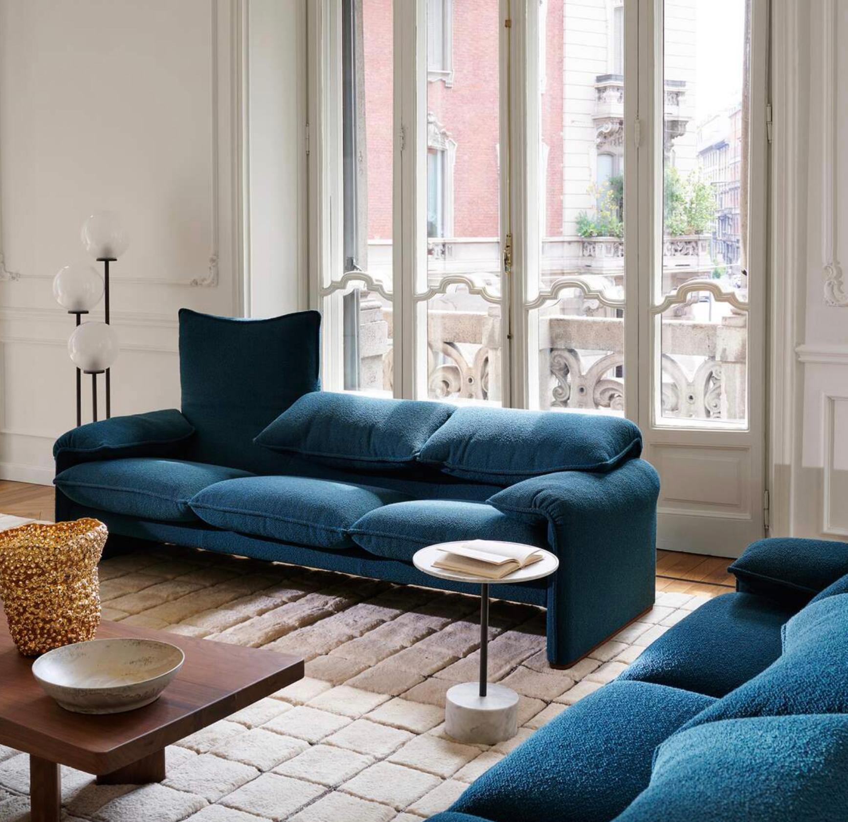 Vico Magistretti Maralunga Zweisitziges Sofa für Cassina im Angebot 5