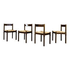 Vico Magistretti Midcentury "Carimate" Dining Chair for Cassina, 1963, Set of 4