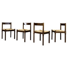 Vico Magistretti Midcentury “Carimate” Dining Chair for Cassina, 1963, Set of 4
