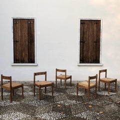 Vico Magistretti Midcentury "Carimate" Dining Chair for Cassina, 1963, Set of 5