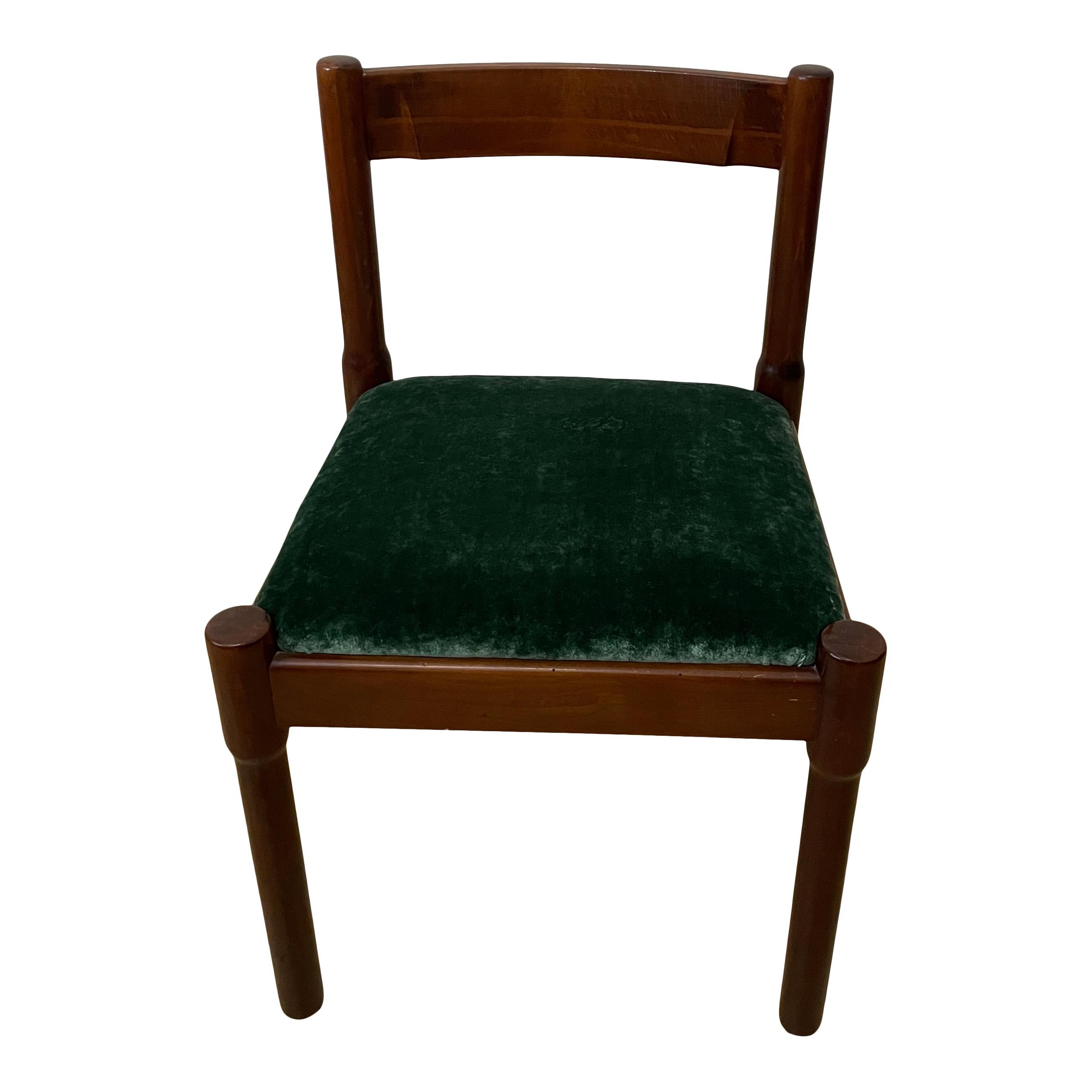 Vico Magistretti Midcentury “Carimate” Dining Chair for Cassina, 1963, Set of 6 In Good Condition For Sale In Vicenza, IT