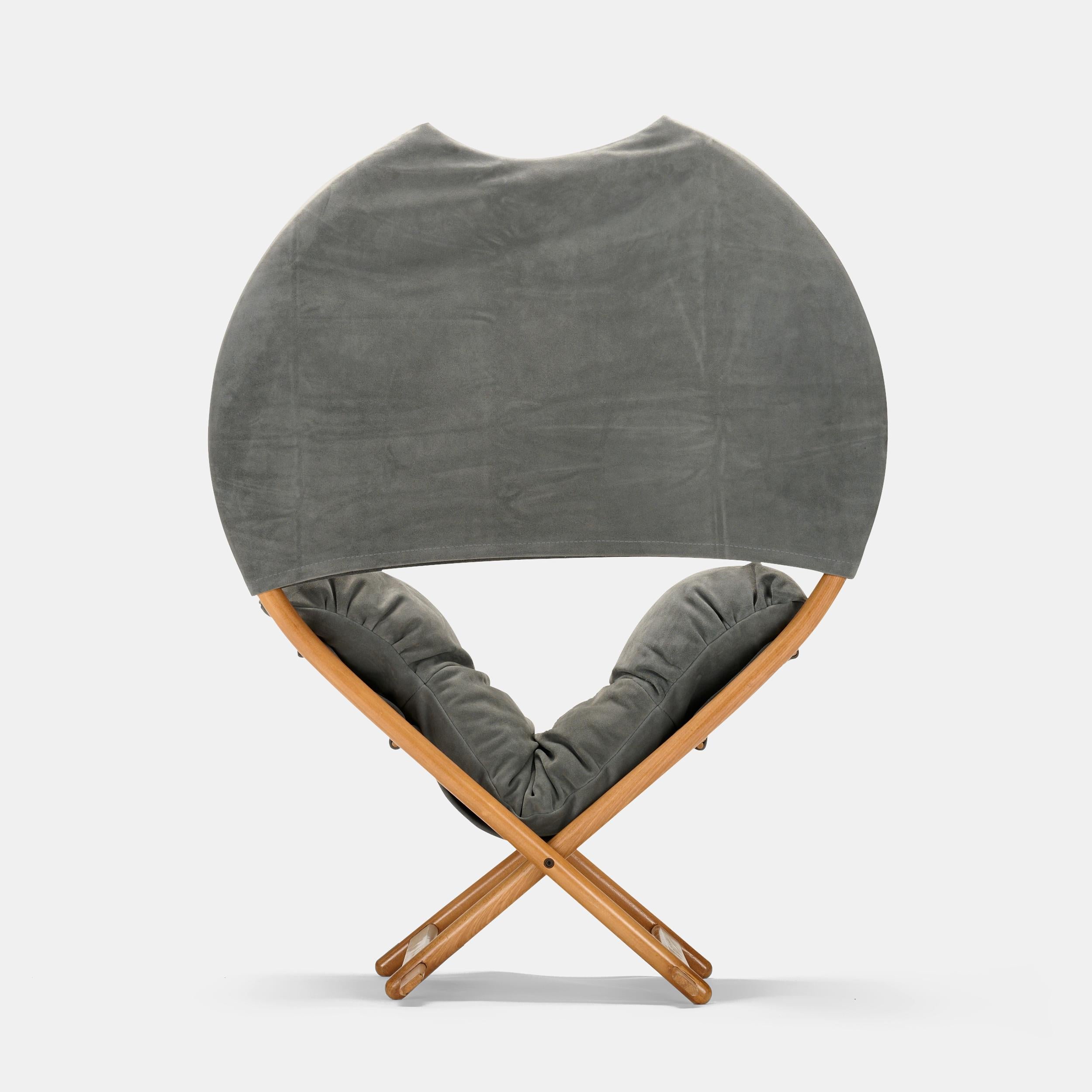 Faltbarer Loungesessel von Vico Magistretti, Modell Regina D' Africa, für Alias, Italien (Polster) im Angebot