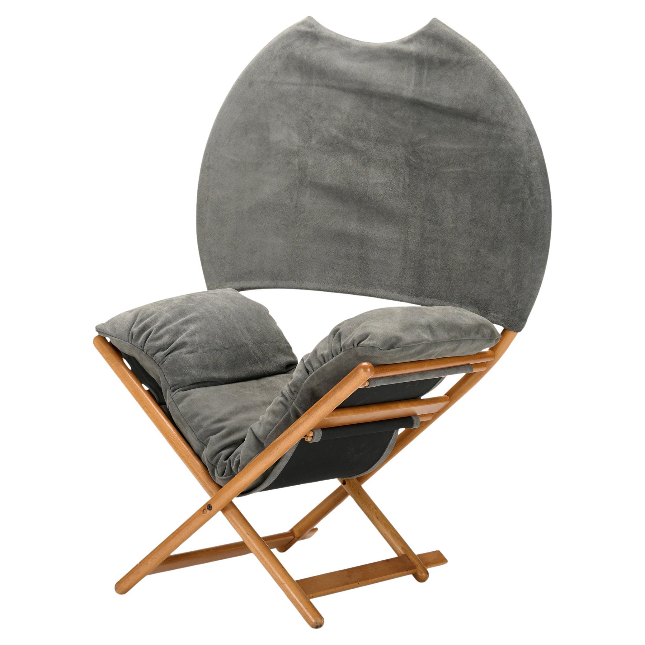 Faltbarer Loungesessel von Vico Magistretti, Modell Regina D
 Africa, für Alias, Italien im Angebot