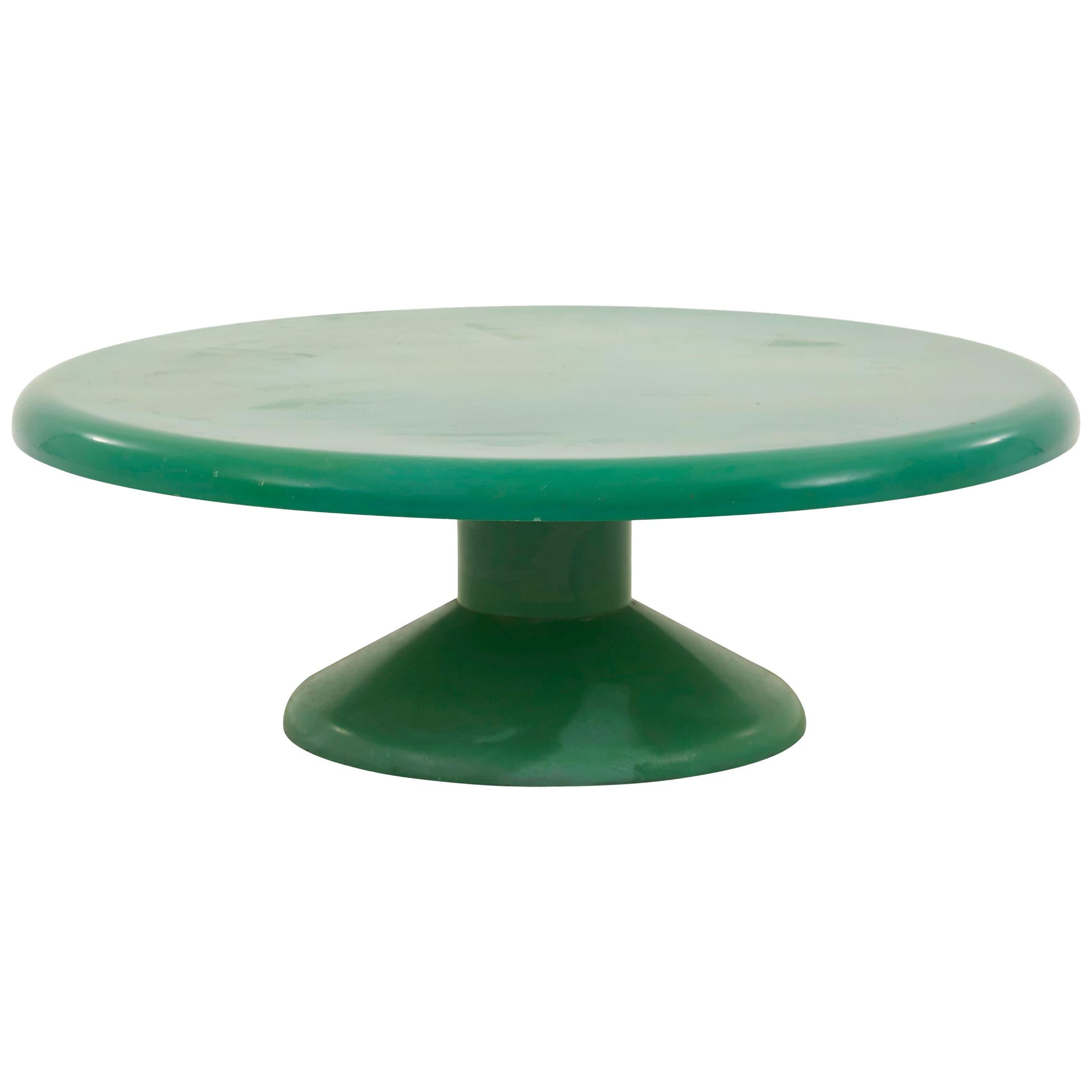 Vico Magistretti Molded Plastic Green Coffee Table