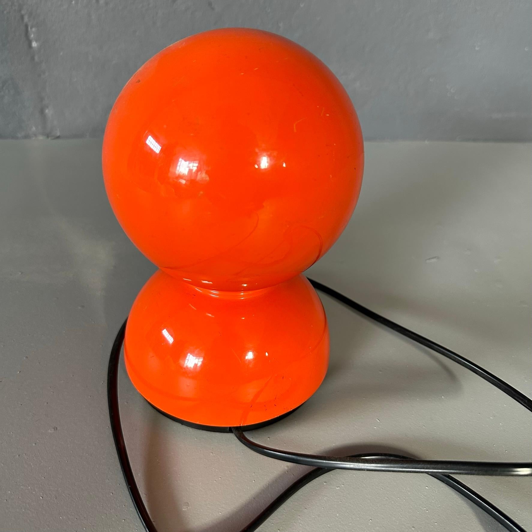 Vico Magistretti orange Eclisse Table Lamp, first edition for Artemide 1967 6