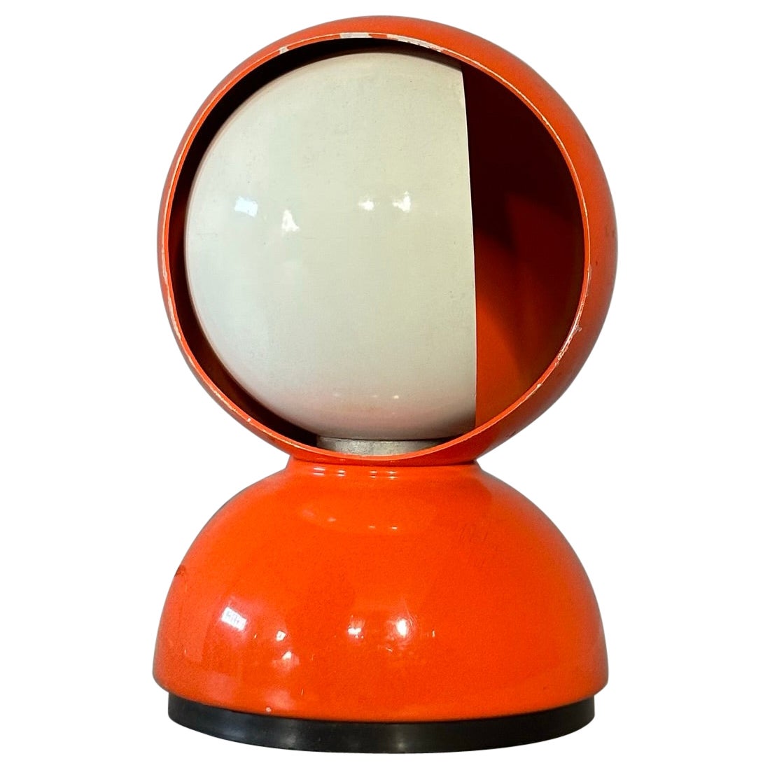 Lampe de table « Eclisse » orange de Vico Magistretti, première édition pour Artemide, 1967